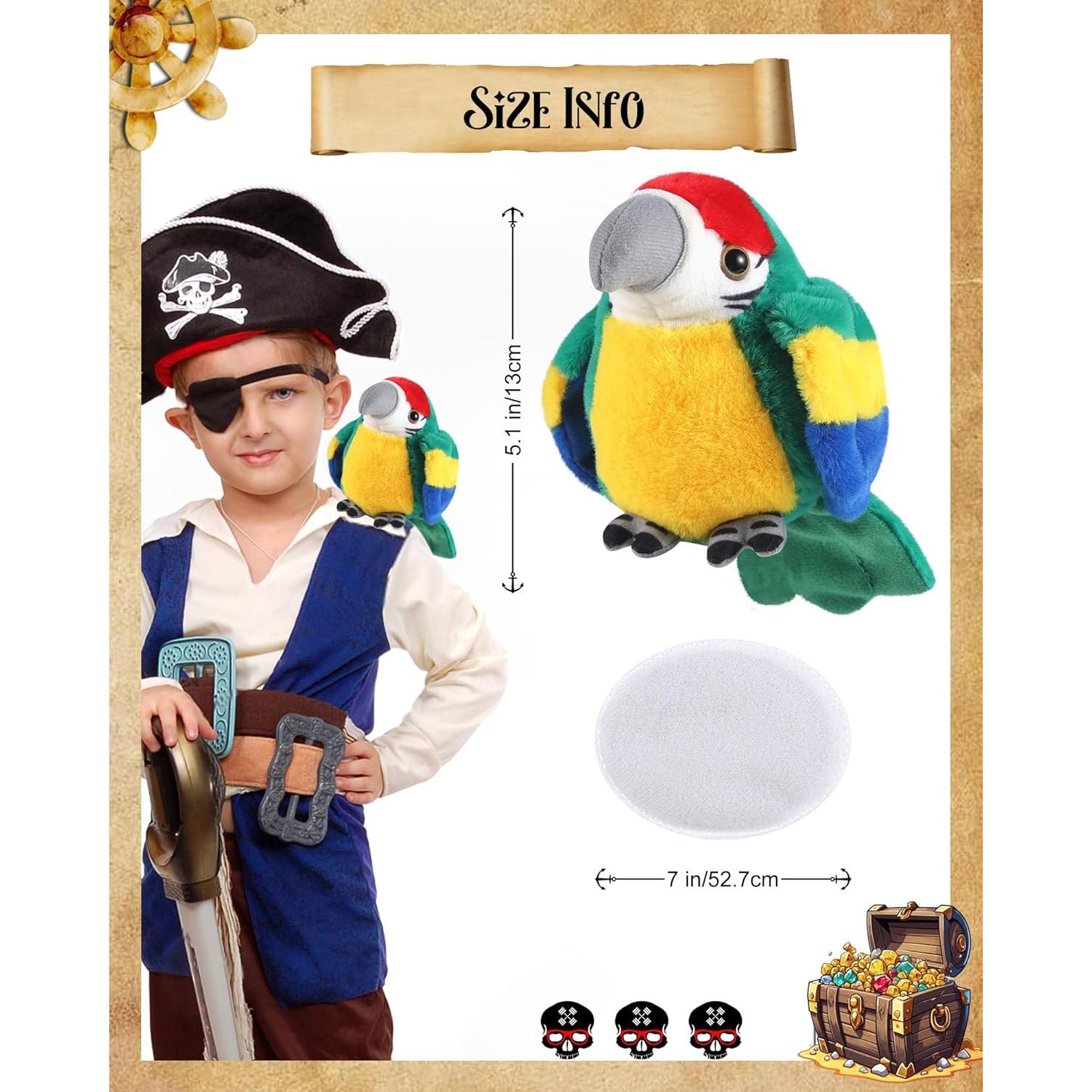 Loro de Peluche Magnético para Hombro Roicaholy - Verde