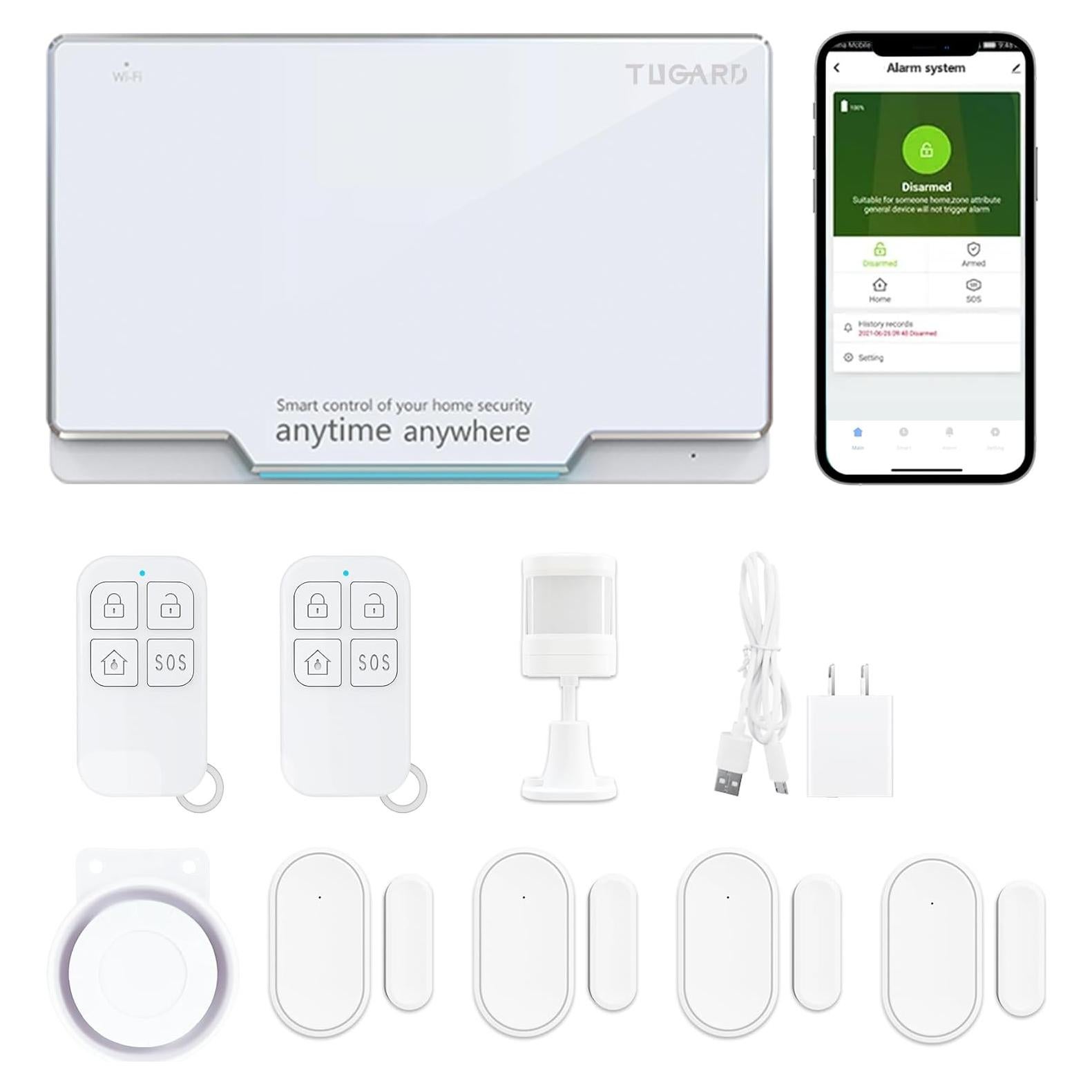 Sistema de Alarma de Seguridad WiFi TUGARD G21 10 Piezas