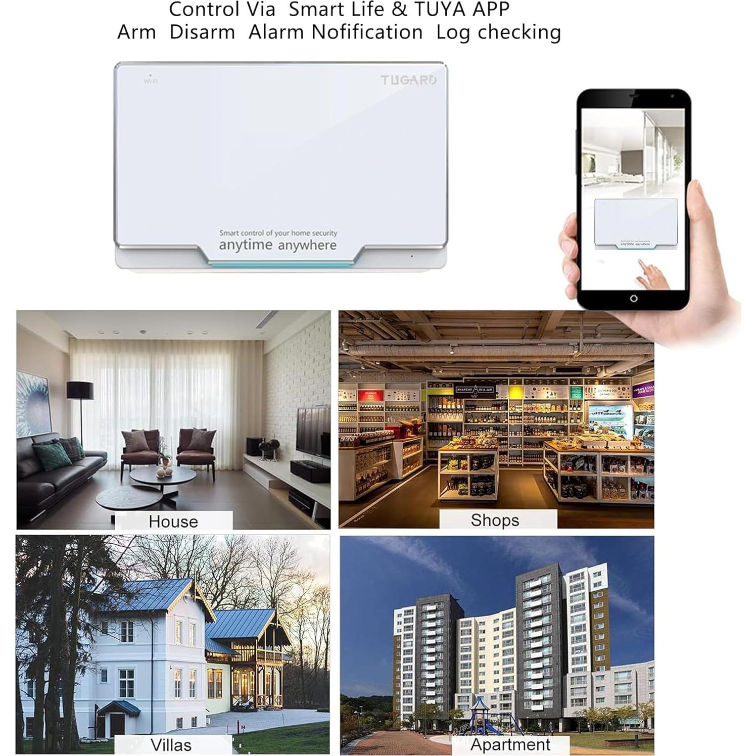 Sistema de Alarma de Seguridad WiFi TUGARD G21 10 Piezas