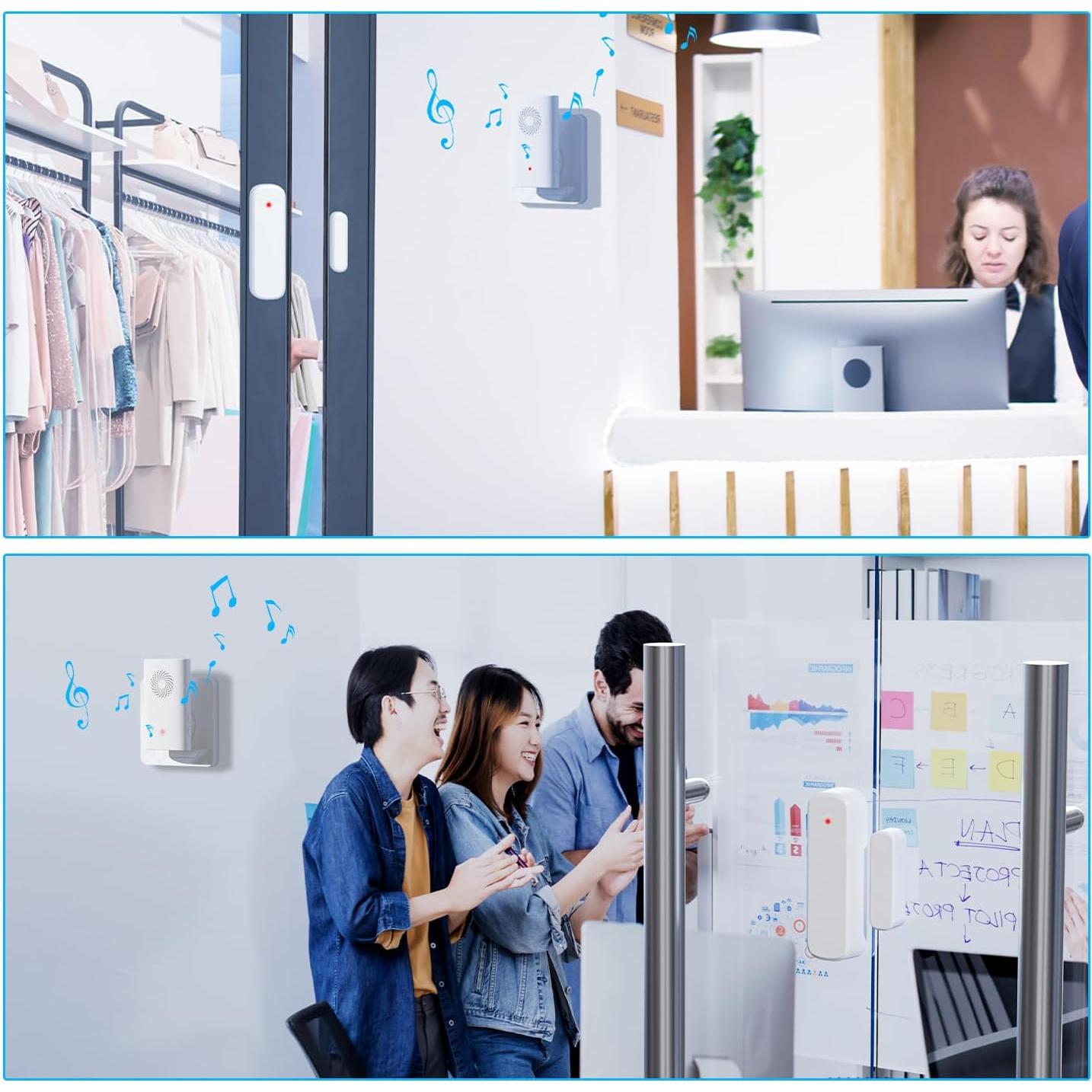 Sensor de Puerta Inalámbrico AMHEY M991+D037 con Timbre Ajustable