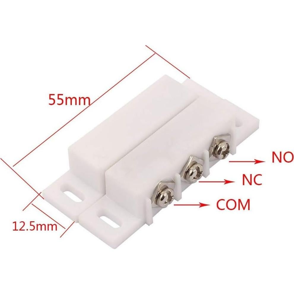 2 Interruptores Reed Magnéticos Takhrowd para Alarma de Seguridad