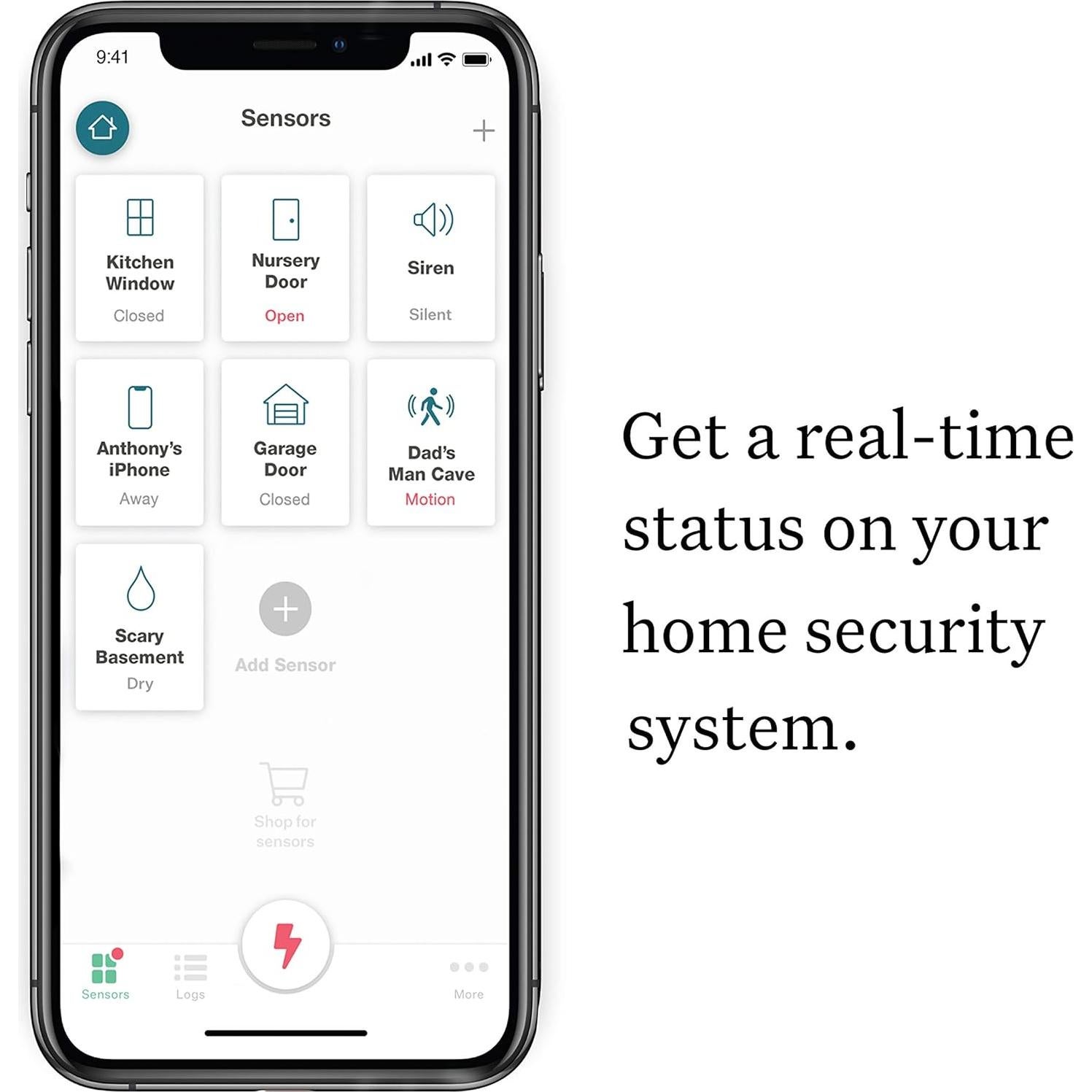 Sensor de Puerta y Ventana Ooma con App de Seguridad Inteligente