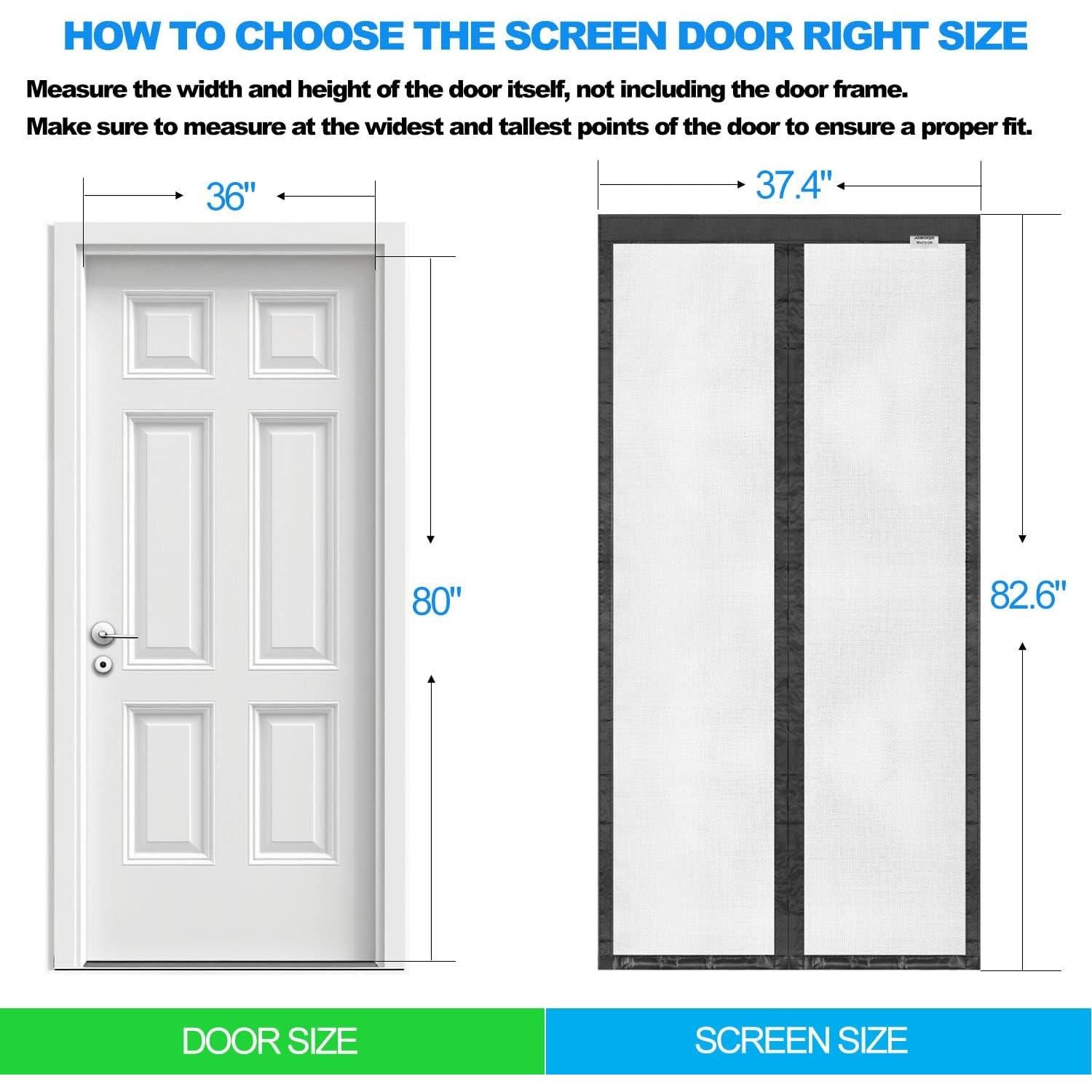 Puerta de Pantalla Magnética Anrukler 91x203 cm Alta Resistencia
