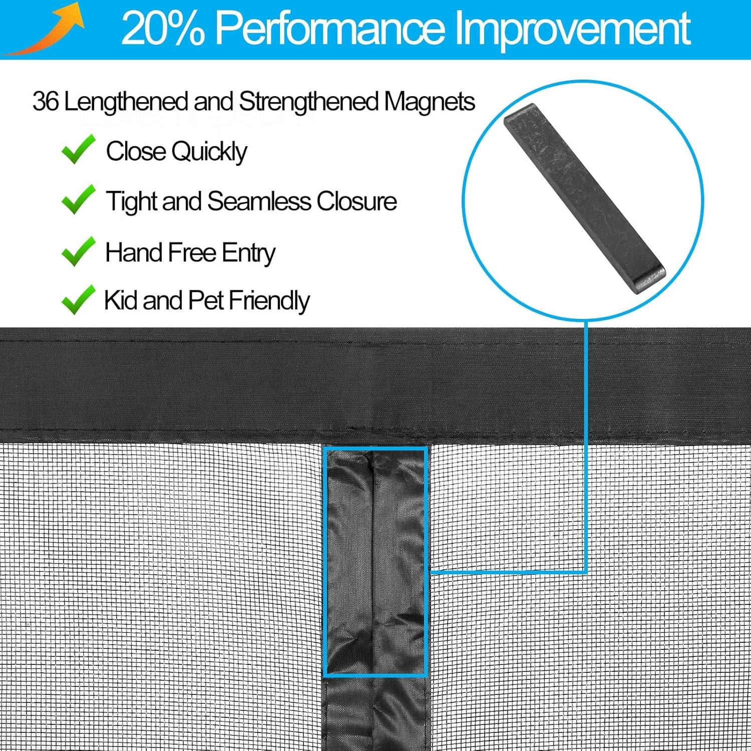 Puerta de Pantalla Magnética Anrukler 91x203 cm Alta Resistencia