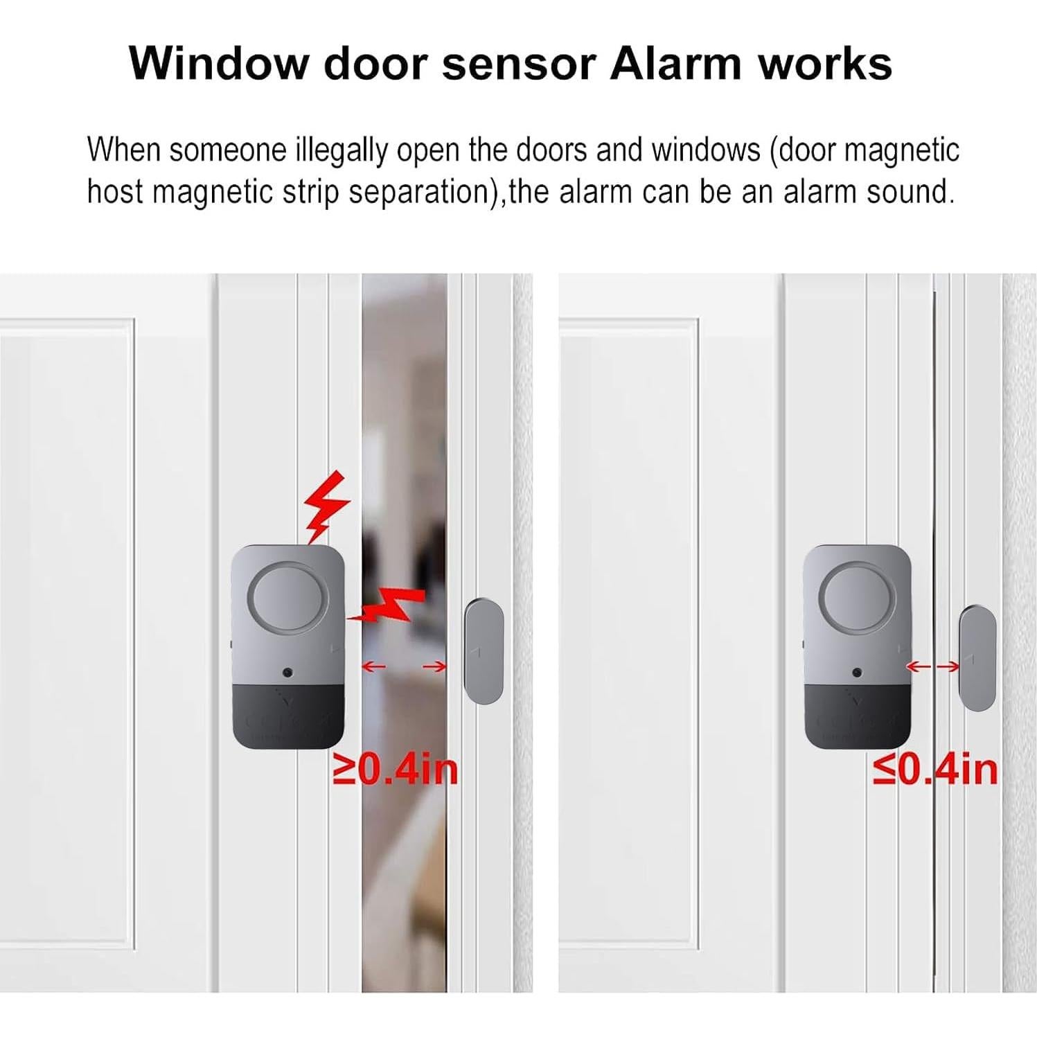 Alarma de Puerta y Ventana Portátil visiPower 120dB Magnética