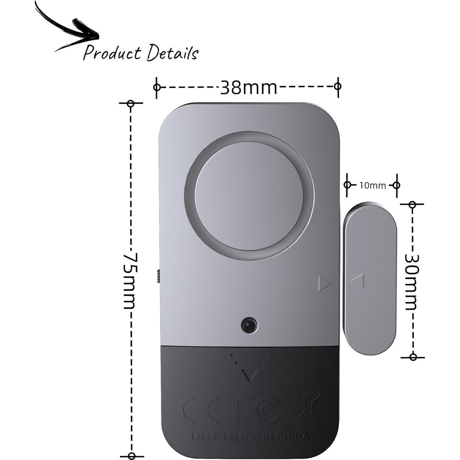 Alarma de Puerta y Ventana Portátil visiPower 120dB Magnética