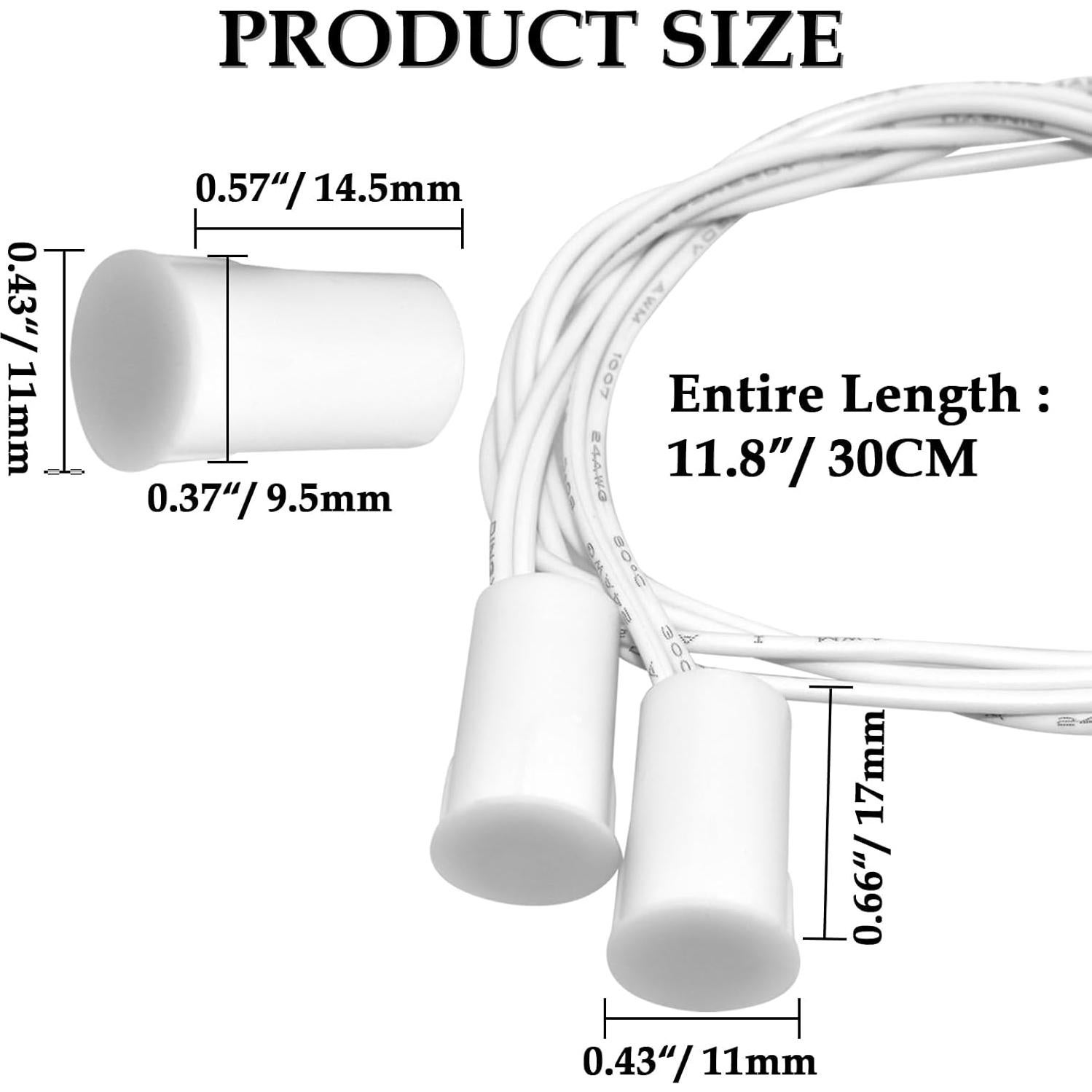 Interruptor Magnético de Puerta Aifeier ET RC-33 Cableado 2 Pcs
