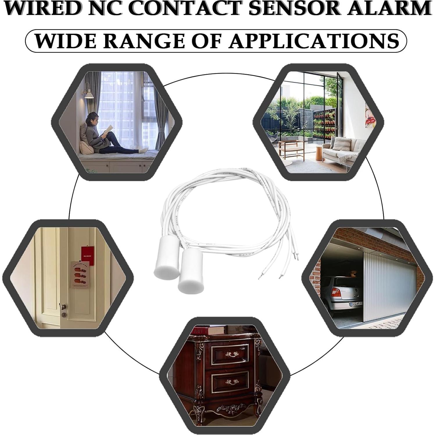 Interruptor Magnético de Puerta Aifeier ET RC-33 Cableado 2 Pcs