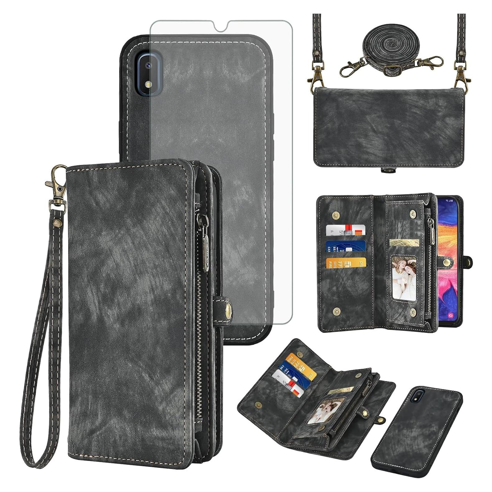 Funda Asuwish para Samsung Galaxy A10e con Cartera y Protector