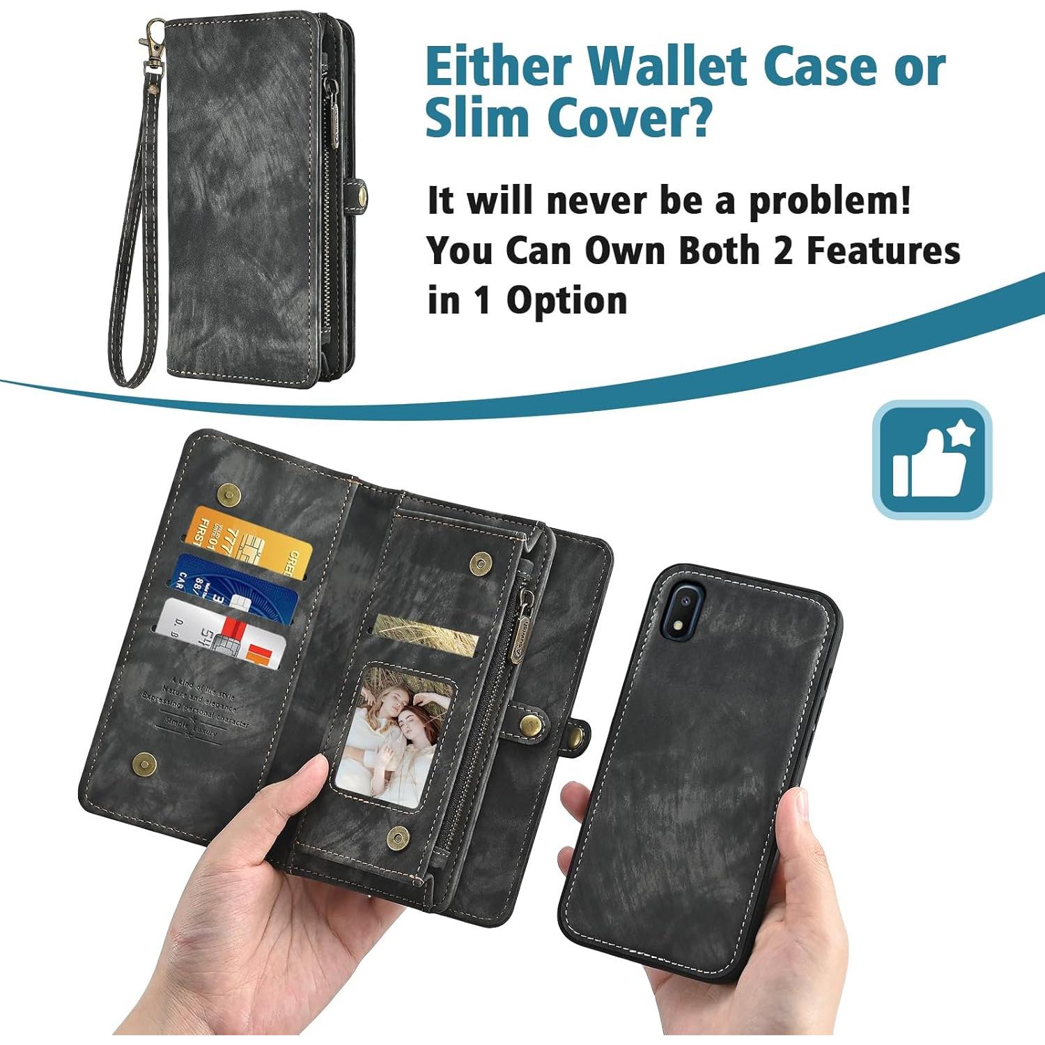 Funda Asuwish para Samsung Galaxy A10e con Cartera y Protector