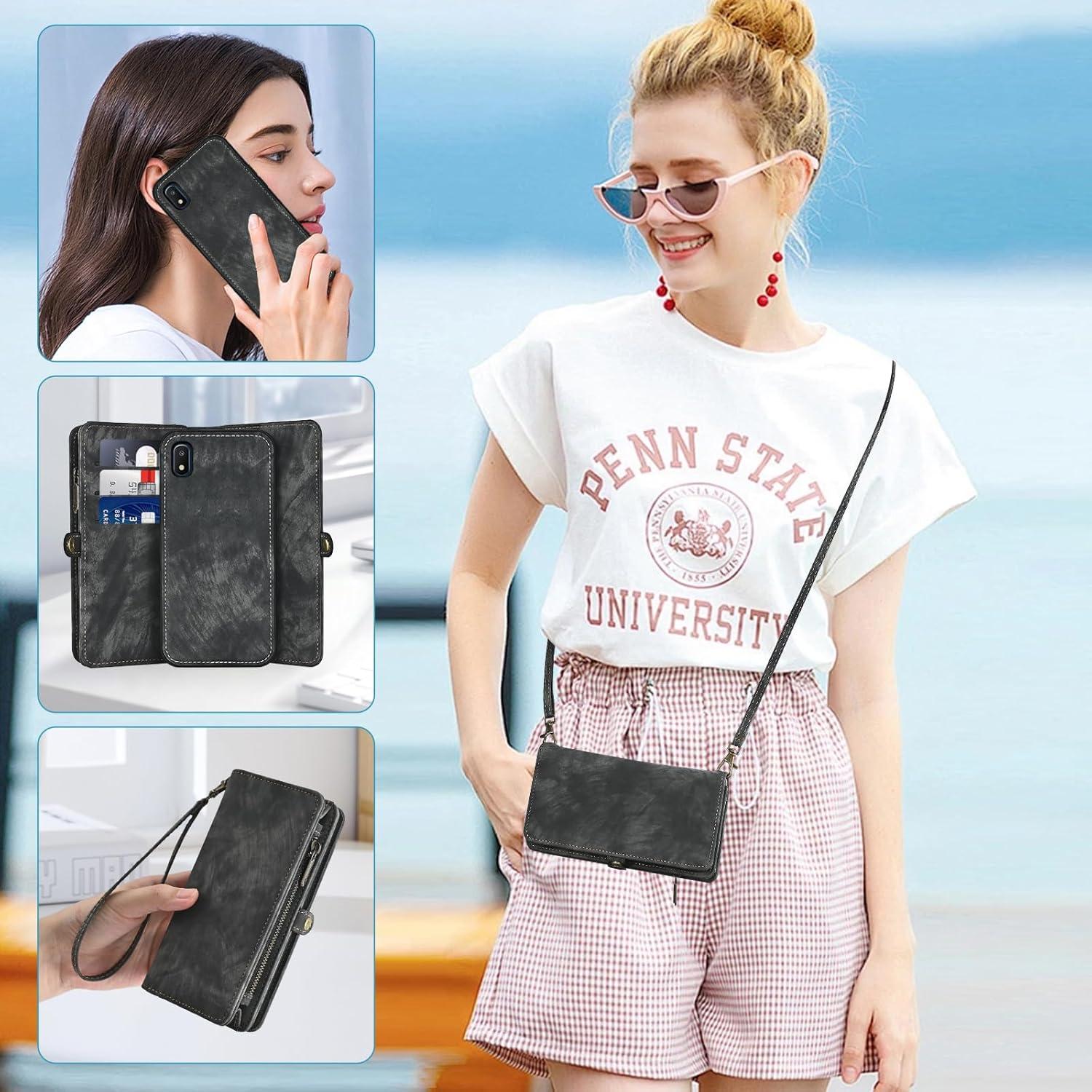 Funda Asuwish para Samsung Galaxy A10e con Cartera y Protector