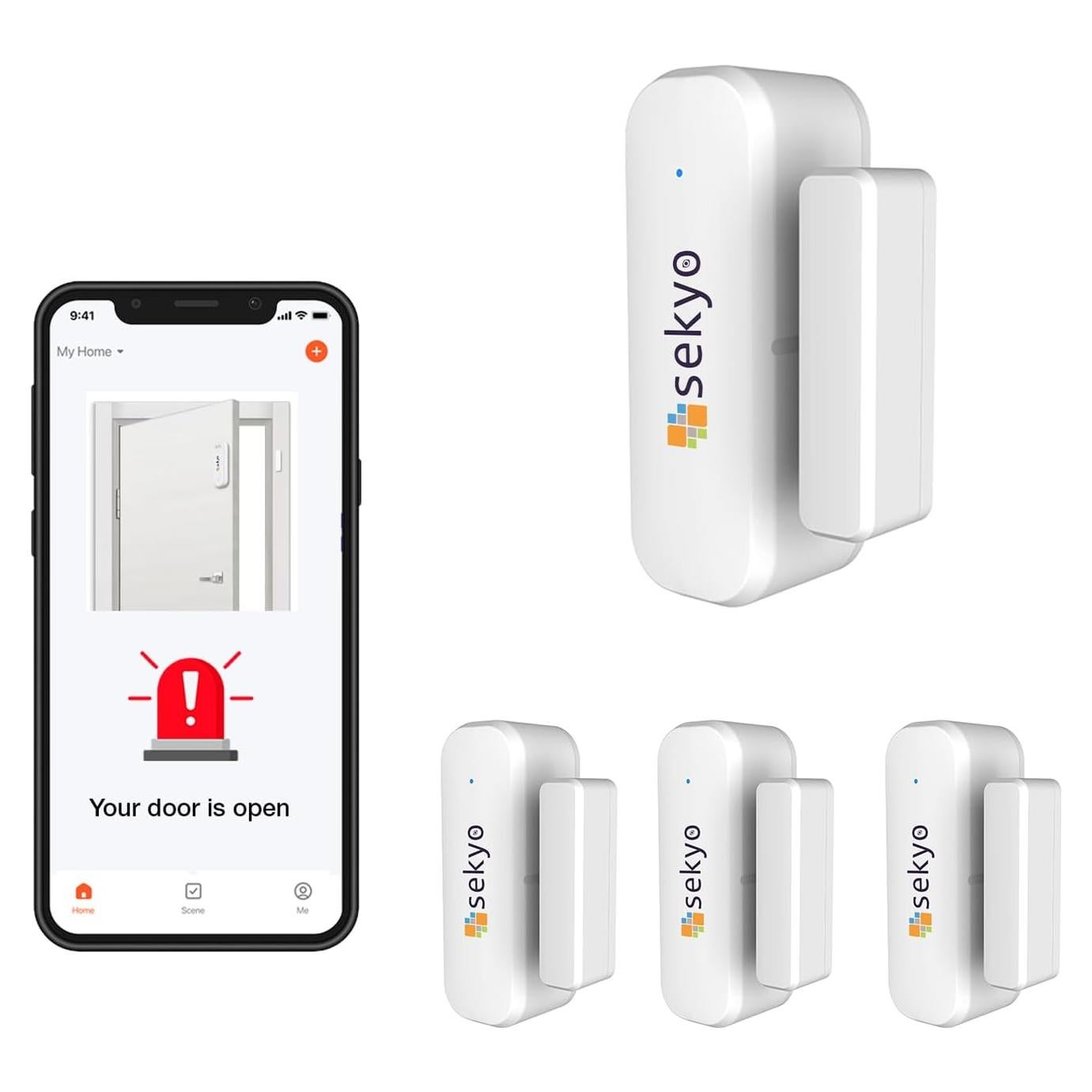 Sensor de Alarma WiFi para Puertas y Ventanas Sekyo - Alerta App