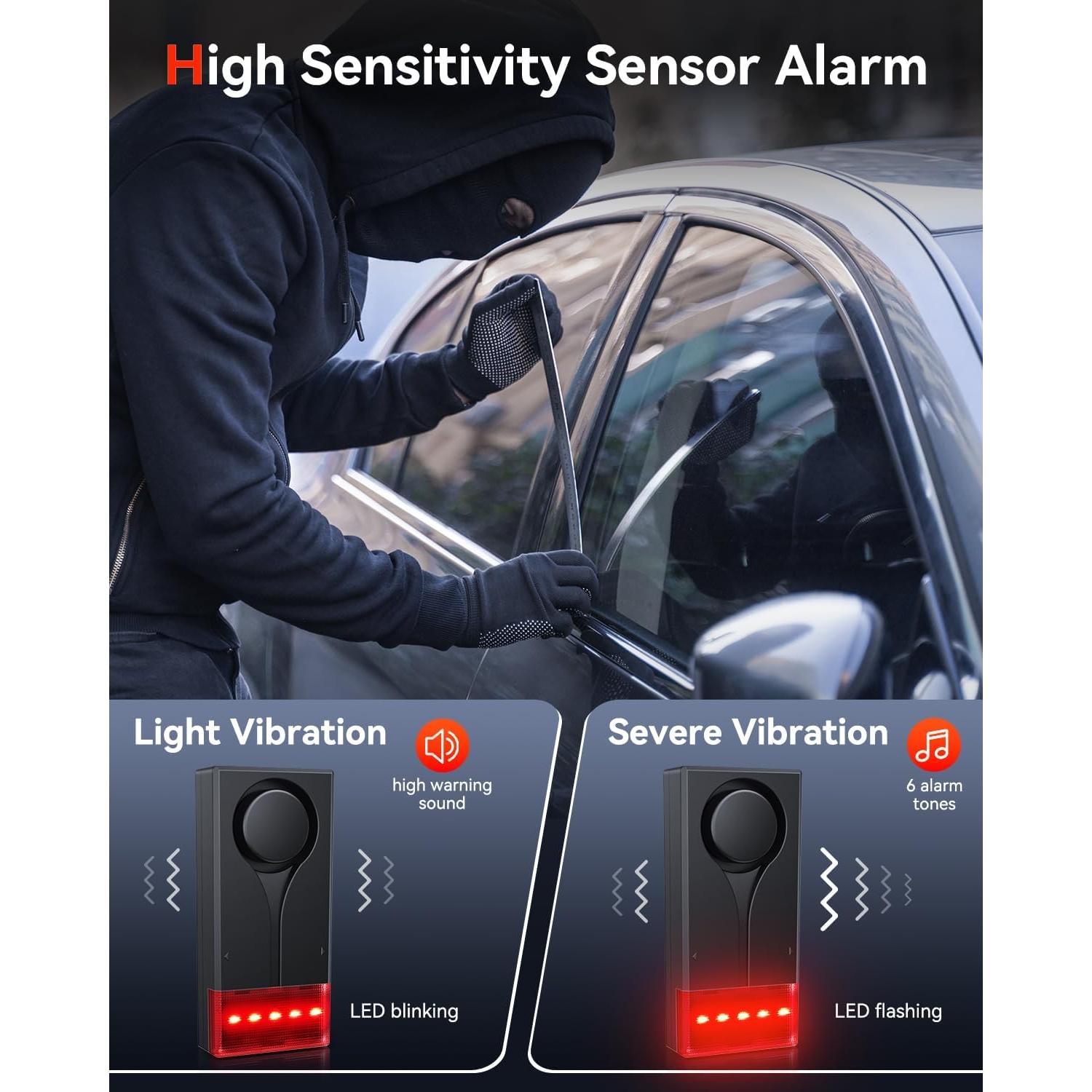 Alarma de Vibración Antirrobo ELECTOP 108dB Inalámbrica