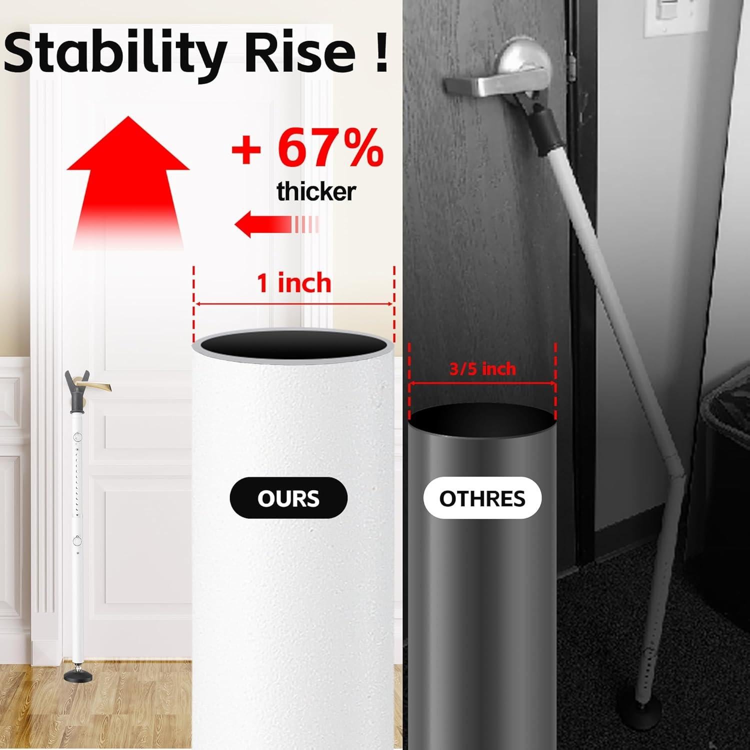 Barra de Seguridad Lcokeiy para Puerta Deslizante 2 Piezas
