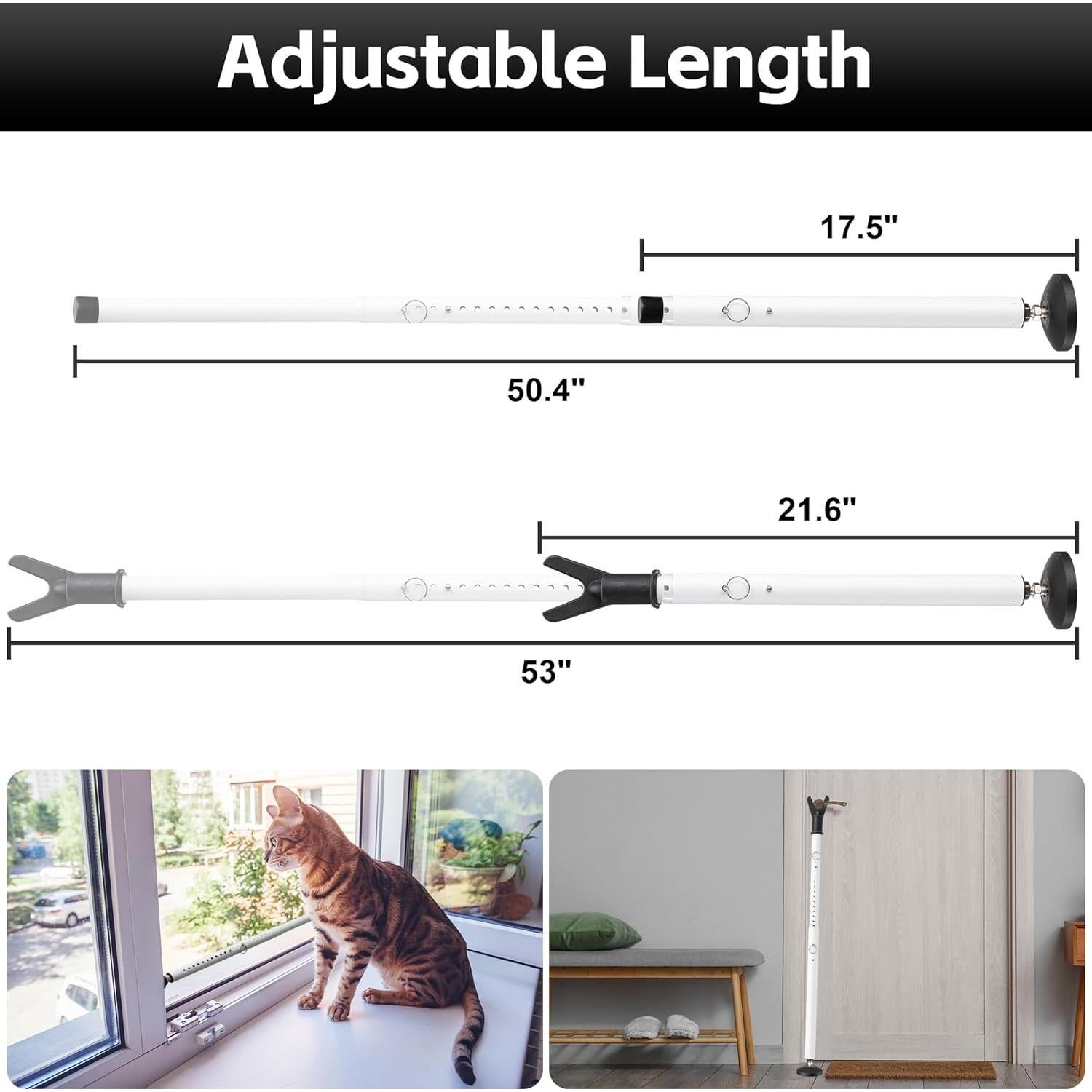 Barra de Seguridad Lcokeiy para Puerta Deslizante 2 Piezas