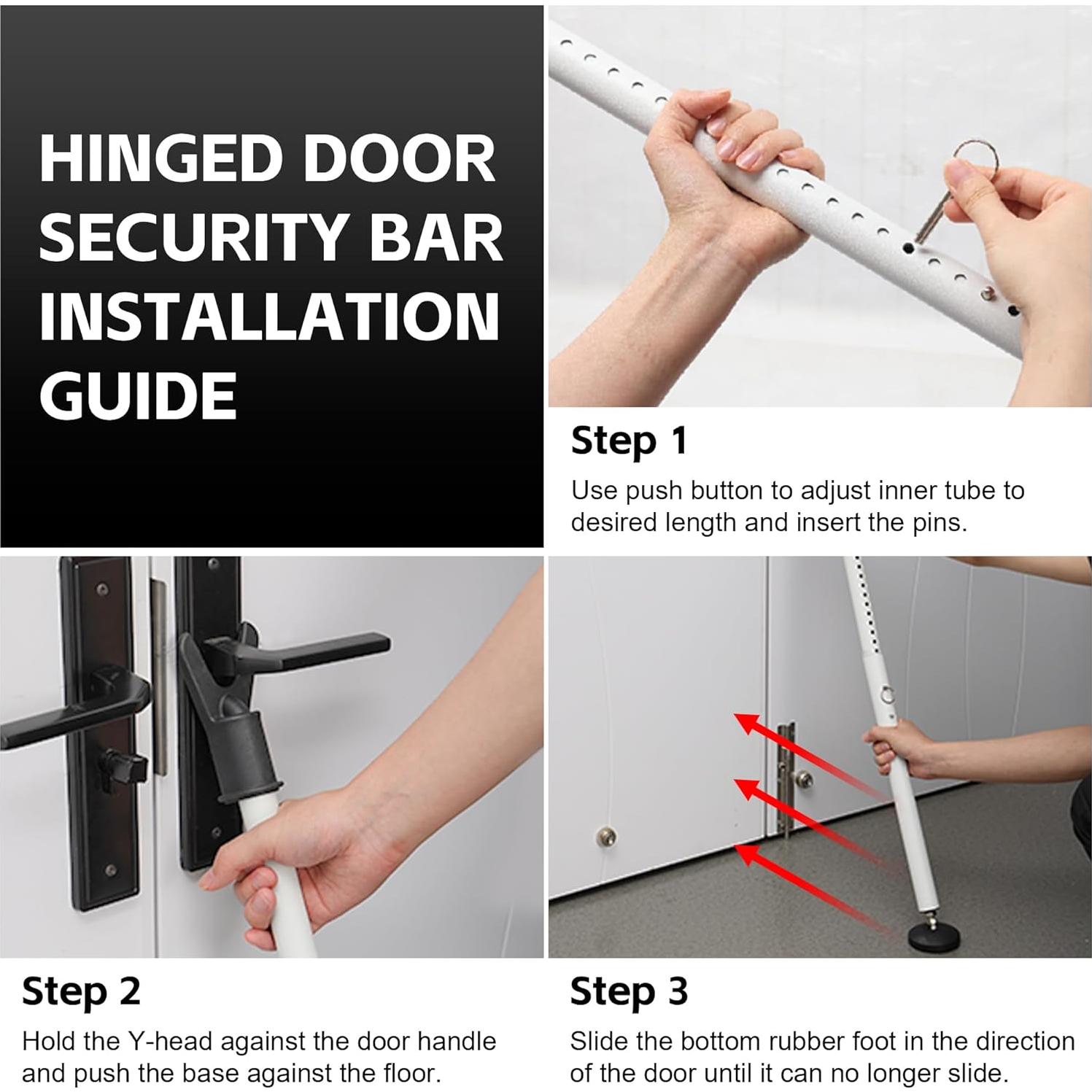 Barra de Seguridad Lcokeiy para Puerta Deslizante 2 Piezas