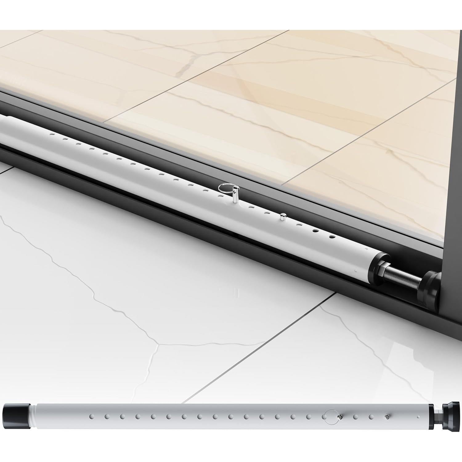 Barra de Seguridad Ajustable WooFog para Puertas y Ventanas 43-127 cm