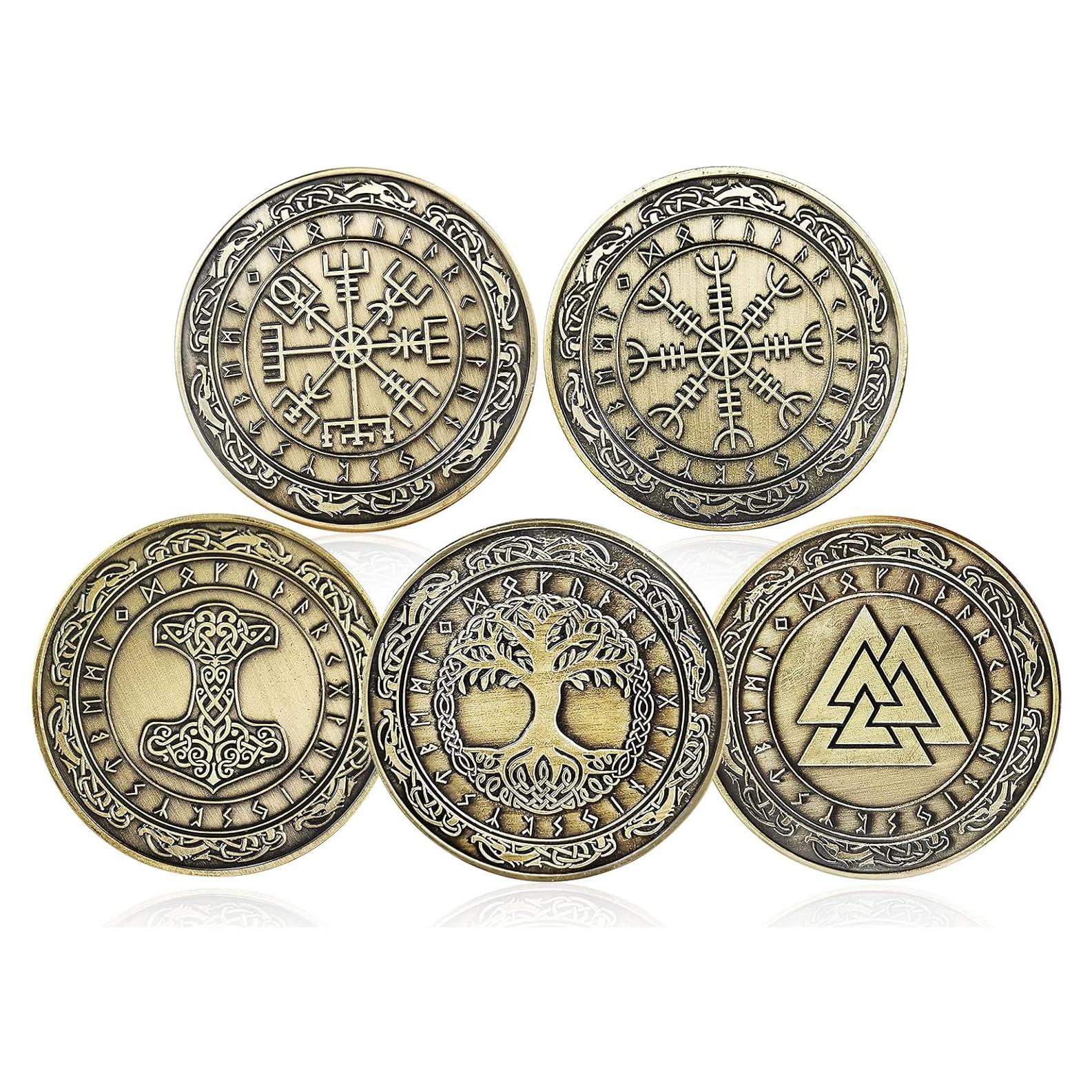 Conjunto de 5 Monedas Simbólicas Vikingas CHURYUML