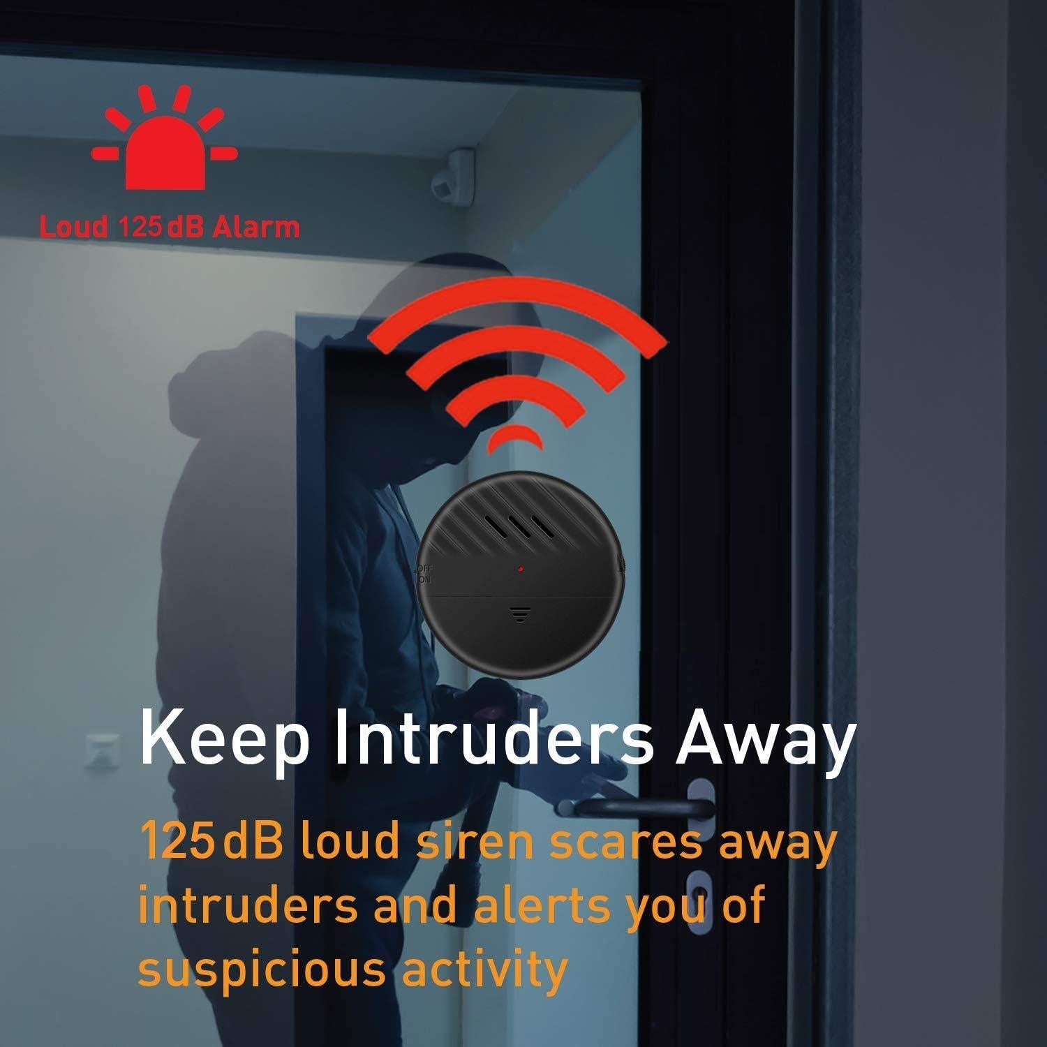 Alarma de Vibración para Ventanas EverNary - 125dB, 5 Piezas