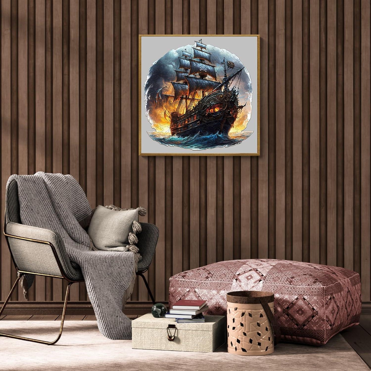 Rompecabezas de Madera WOODBESTS Barco de Vela 100 Piezas