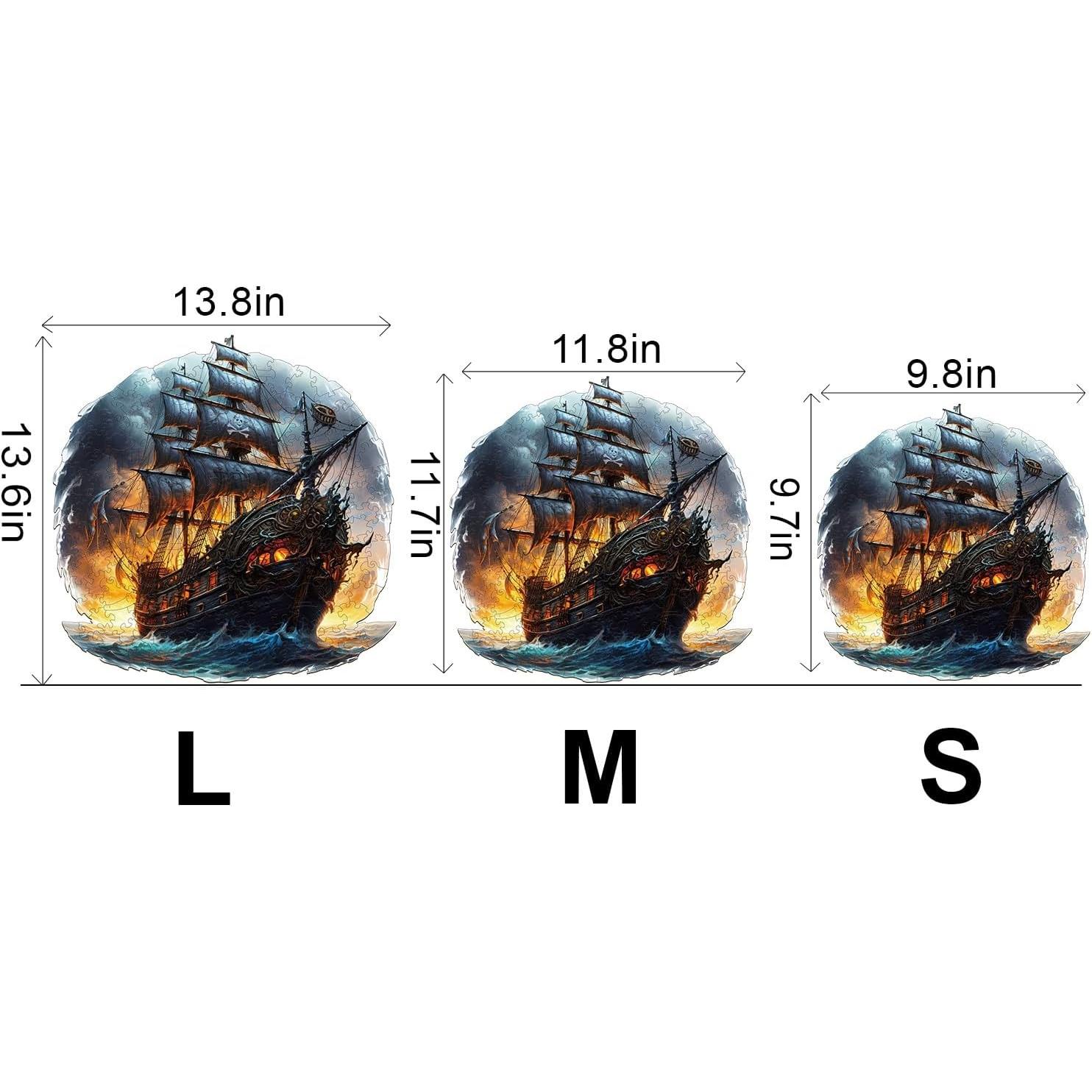 Rompecabezas de Madera WOODBESTS Barco de Vela 100 Piezas