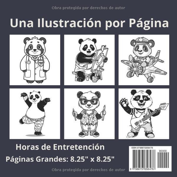 Libro para Colorear Pandas Profesionales Vol 1: 30 Ilustraciones Únicas (Spanish Edition)