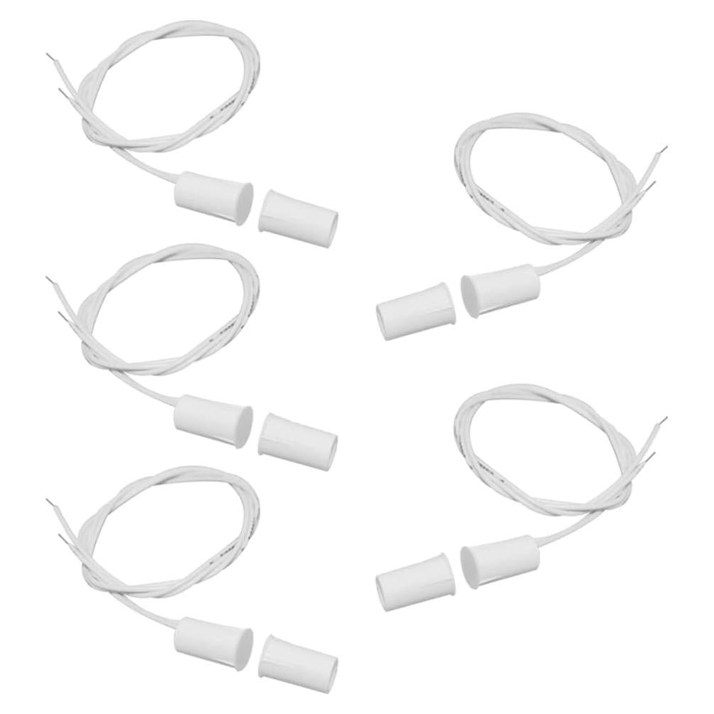 Paquete de 5 Contactos Magnéticos WESUA para Alarma NC 9.53 mm