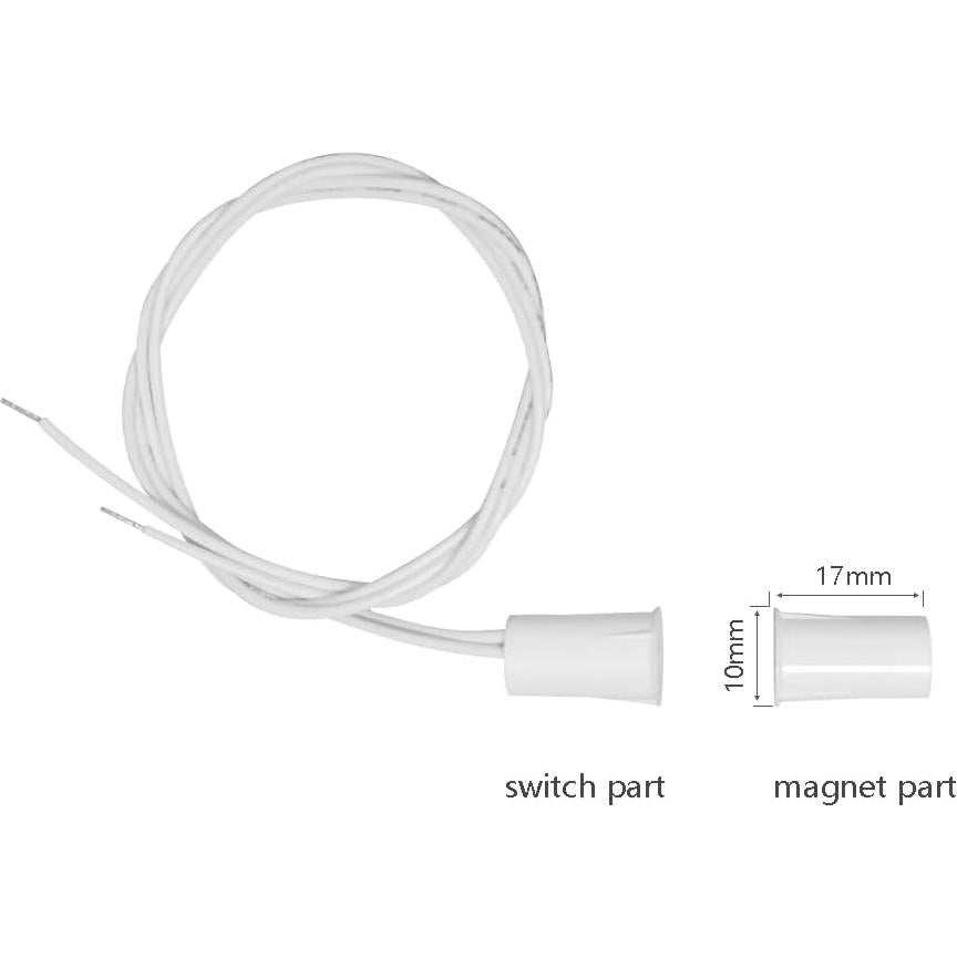 Paquete de 5 Contactos Magnéticos WESUA para Alarma NC 9.53 mm