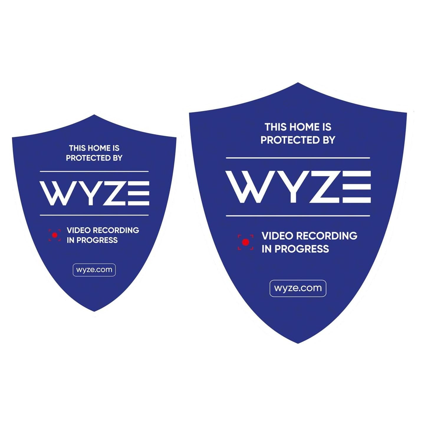Pegatinas de Seguridad Reflectantes Wyze - 2 Tamaños Impermeables