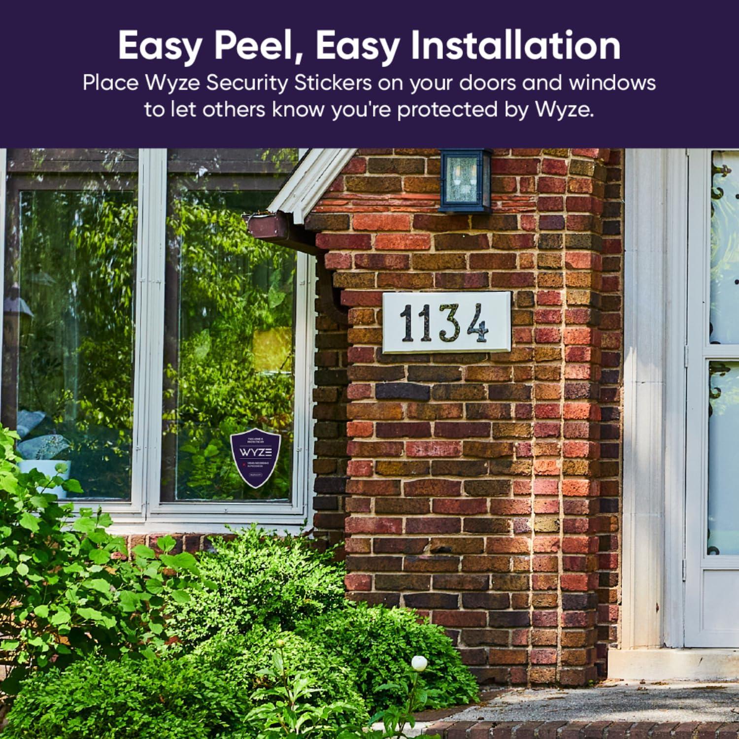 Pegatinas de Seguridad Reflectantes Wyze - 2 Tamaños Impermeables