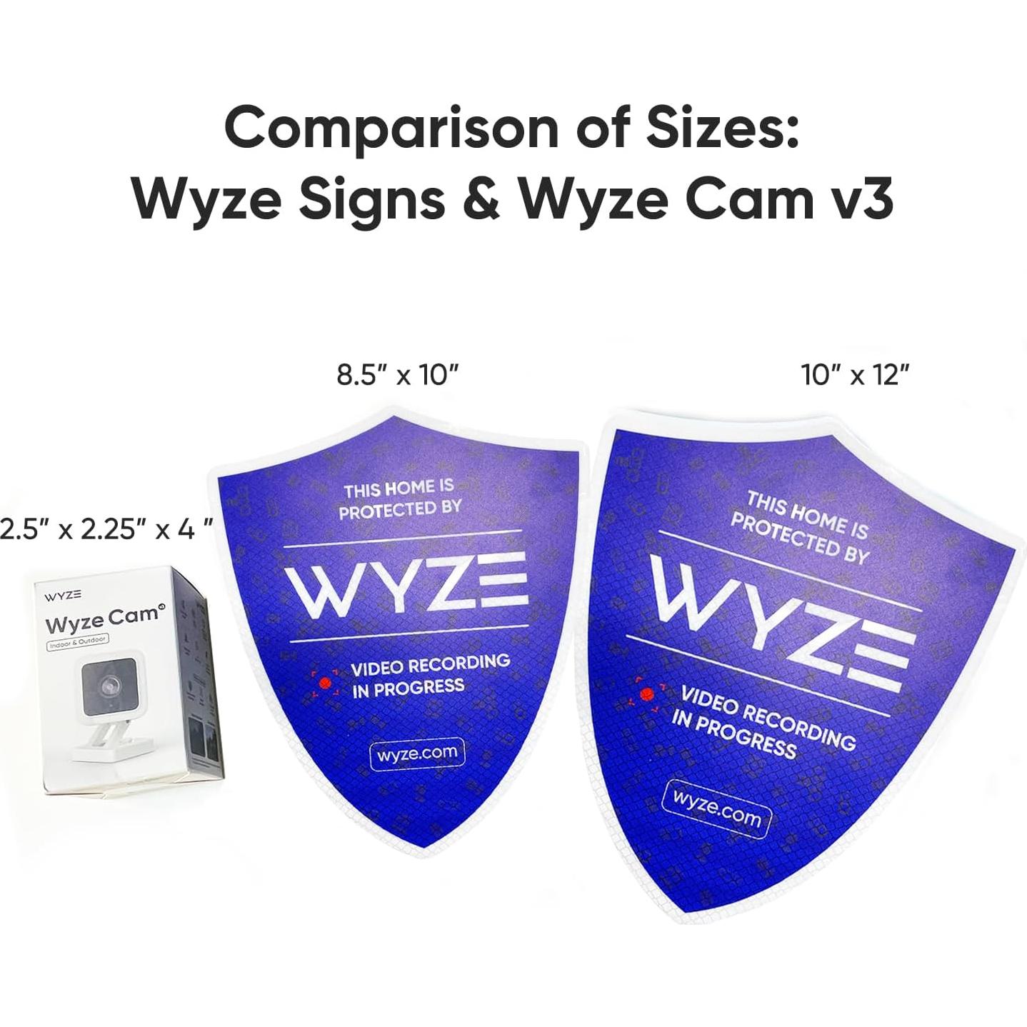 Pegatinas de Seguridad Reflectantes Wyze - 2 Tamaños Impermeables