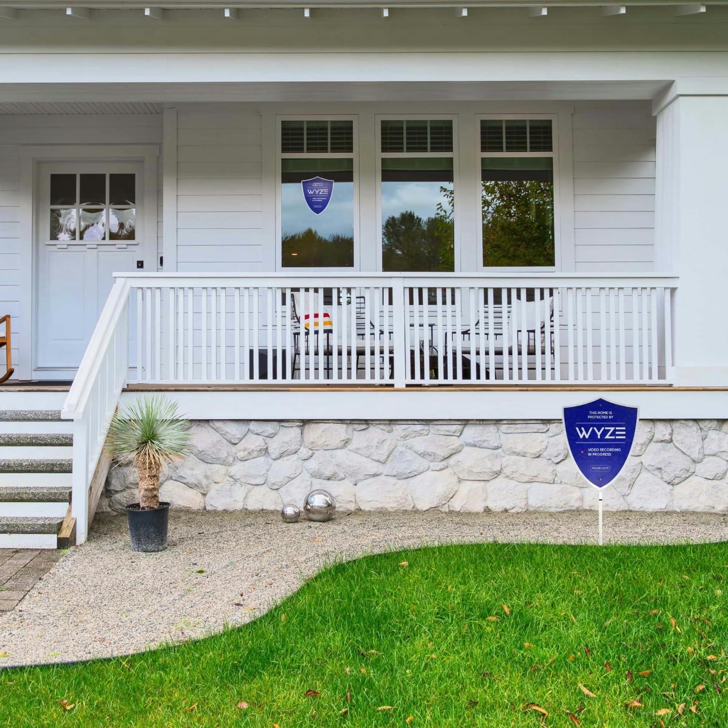 Pegatinas de Seguridad Reflectantes Wyze - 2 Tamaños Impermeables