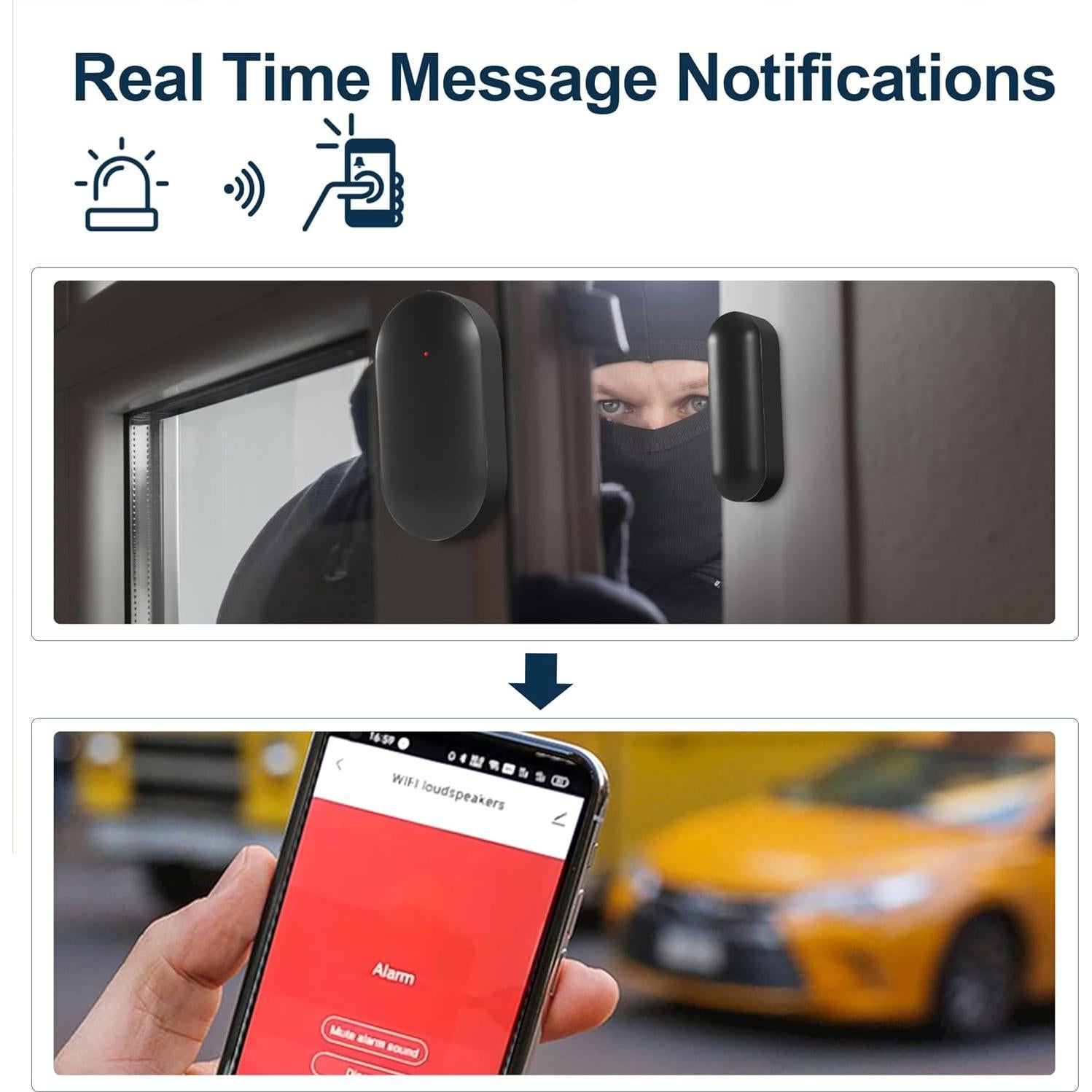 Sistema de Alarma WiFi TOWODE 120dB para Seguridad del Hogar