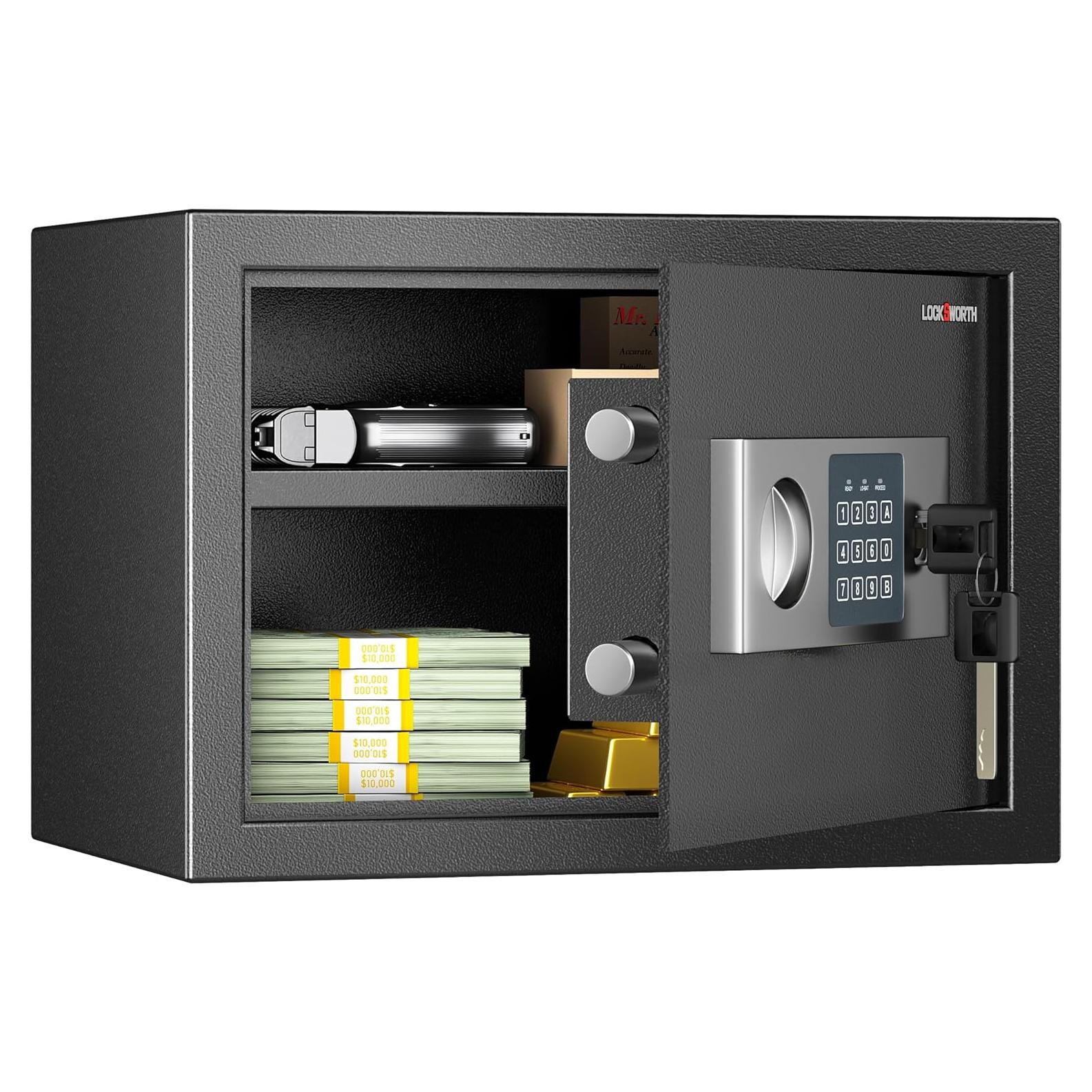 Caja de Seguridad Digital Locksworth 0.6 Pies Cúbicos Negra