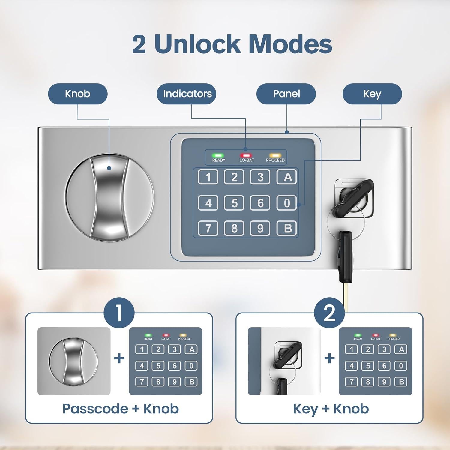Caja de Seguridad Digital Locksworth 0.6 Pies Cúbicos Negra