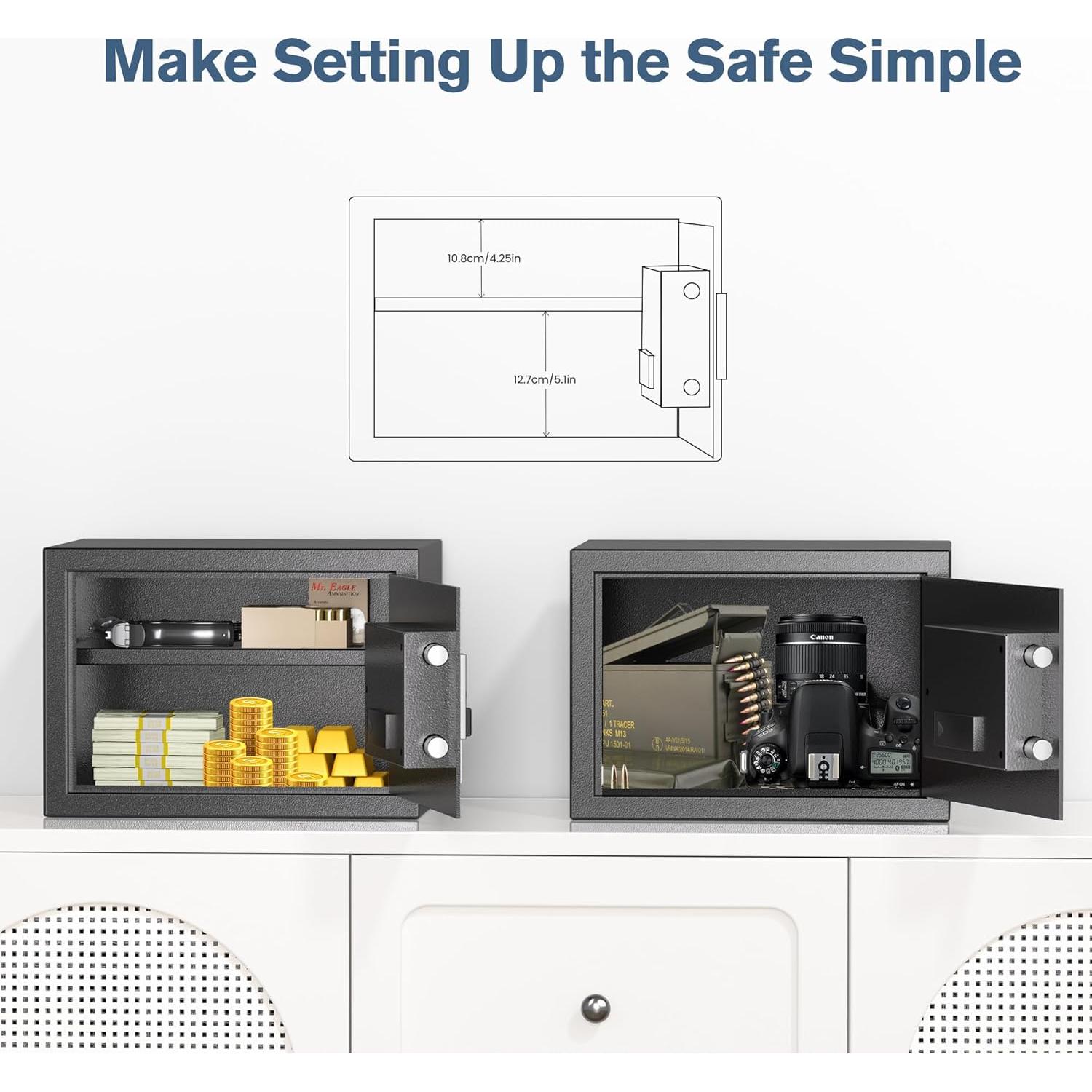 Caja de Seguridad Digital Locksworth 0.6 Pies Cúbicos Negra
