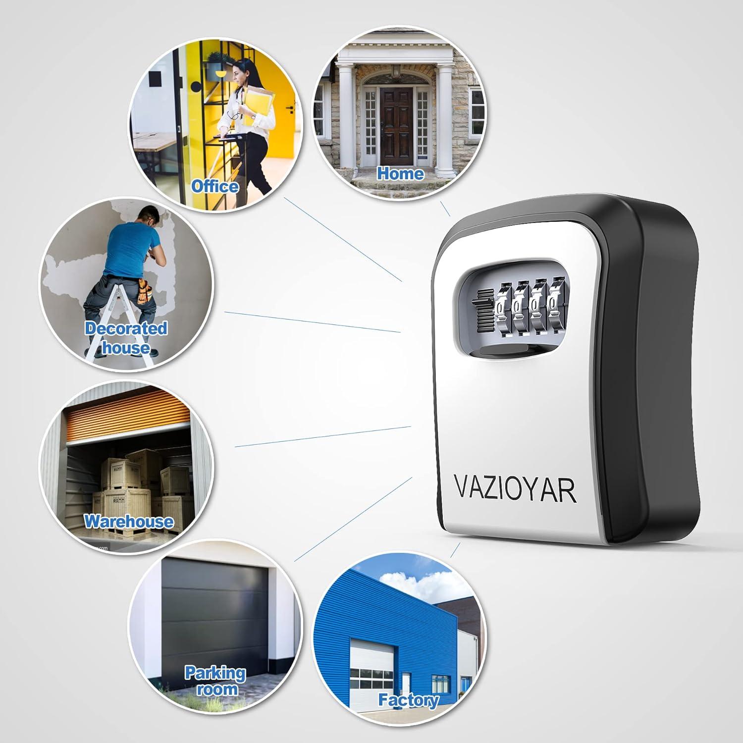 Caja de Llave Vazioyar con Cerradura de Combinación 4 Dígitos