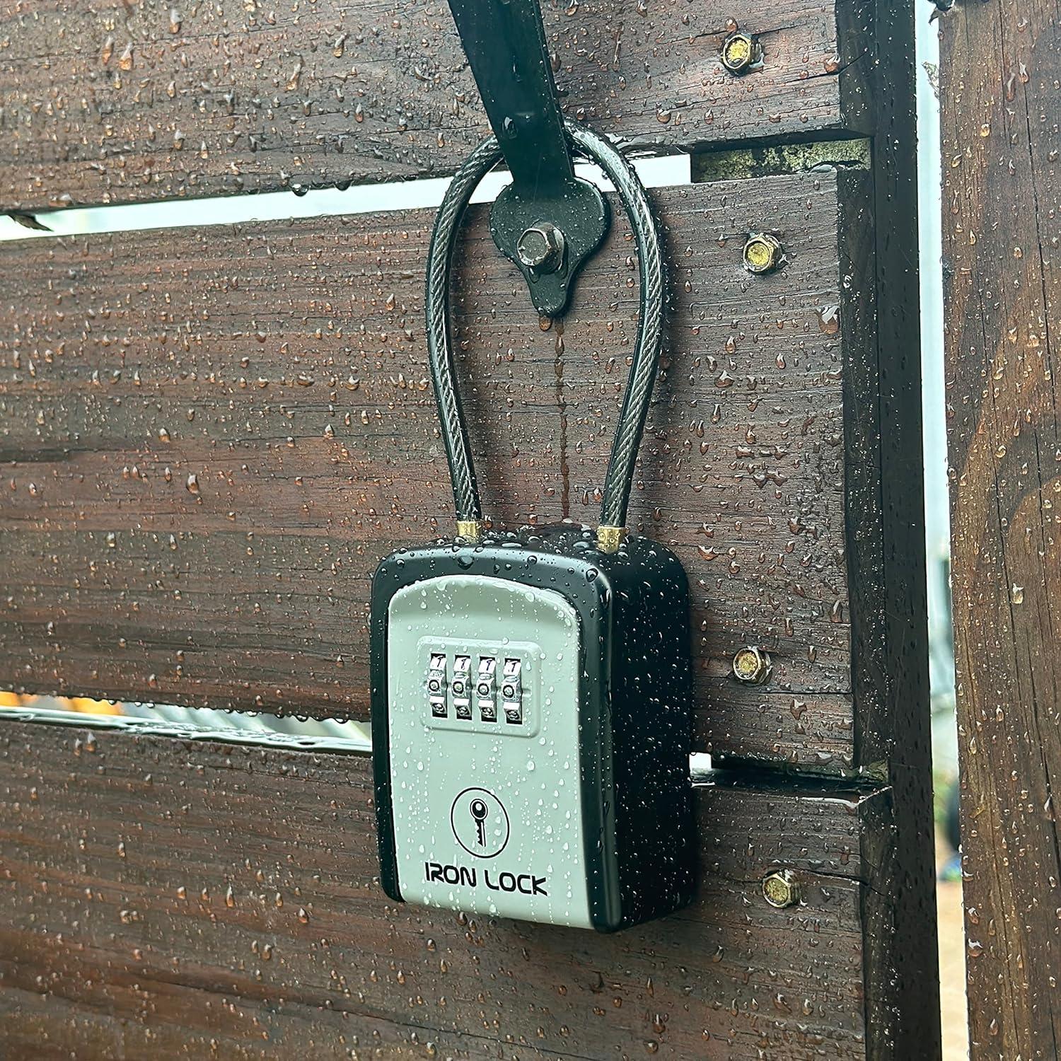 Caja de Llave Portátil Iron Lock® con Grillete Removible 4 Dígitos