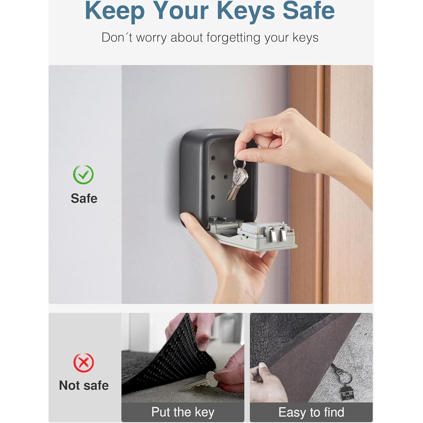 Caja de Seguridad Puroma con Combinación 4 Dígitos Impermeable