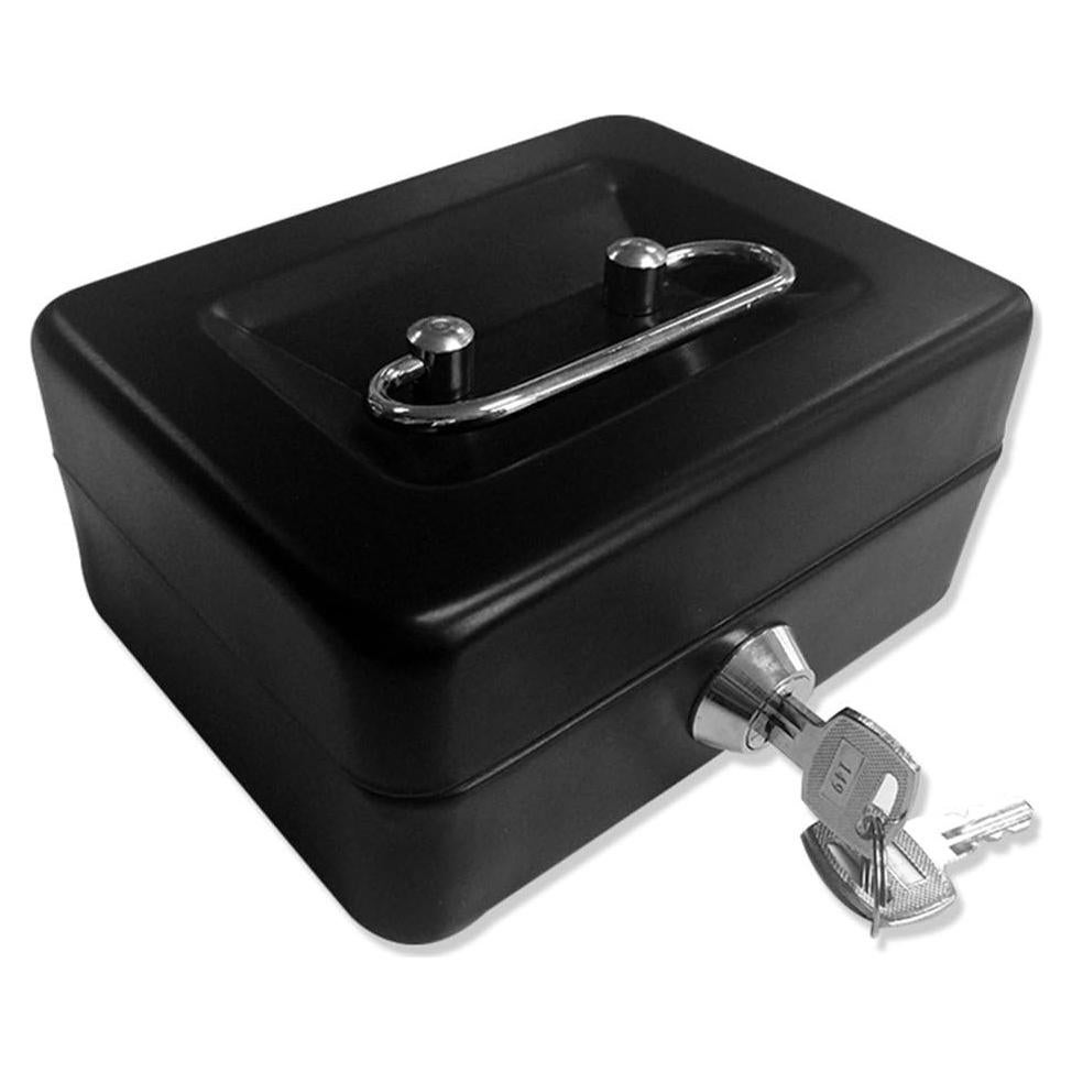 Caja Fuerte Pequeña Jssmst de Acero con Cerradura Llave Negra