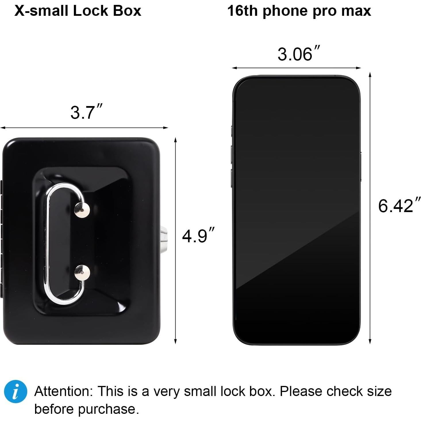 Caja Fuerte Pequeña Jssmst de Acero con Cerradura Llave Negra