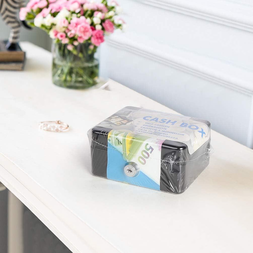 Caja Fuerte Pequeña Jssmst de Acero con Cerradura Llave Negra