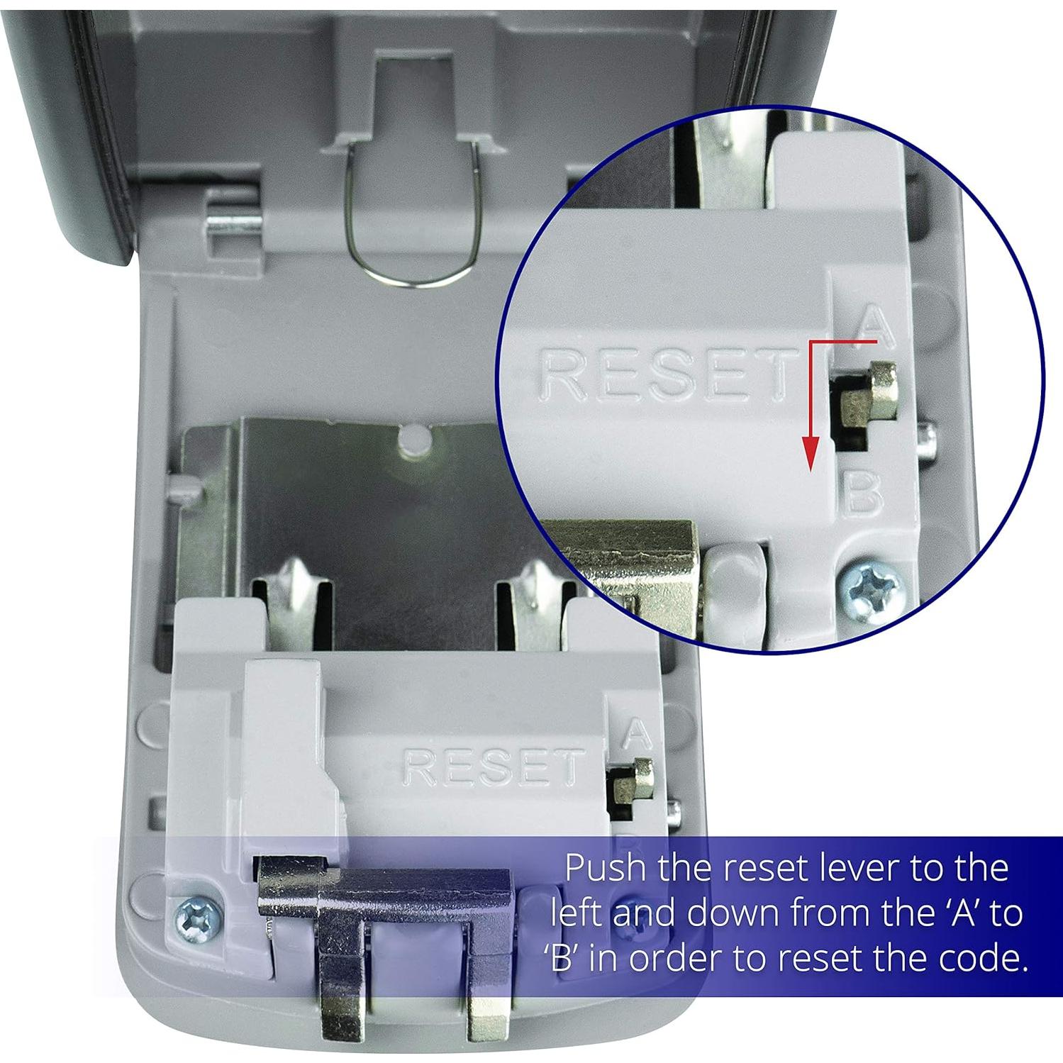 Caja de Llave con Cerradura RUDY RUN - Montaje en Pared, Gris
