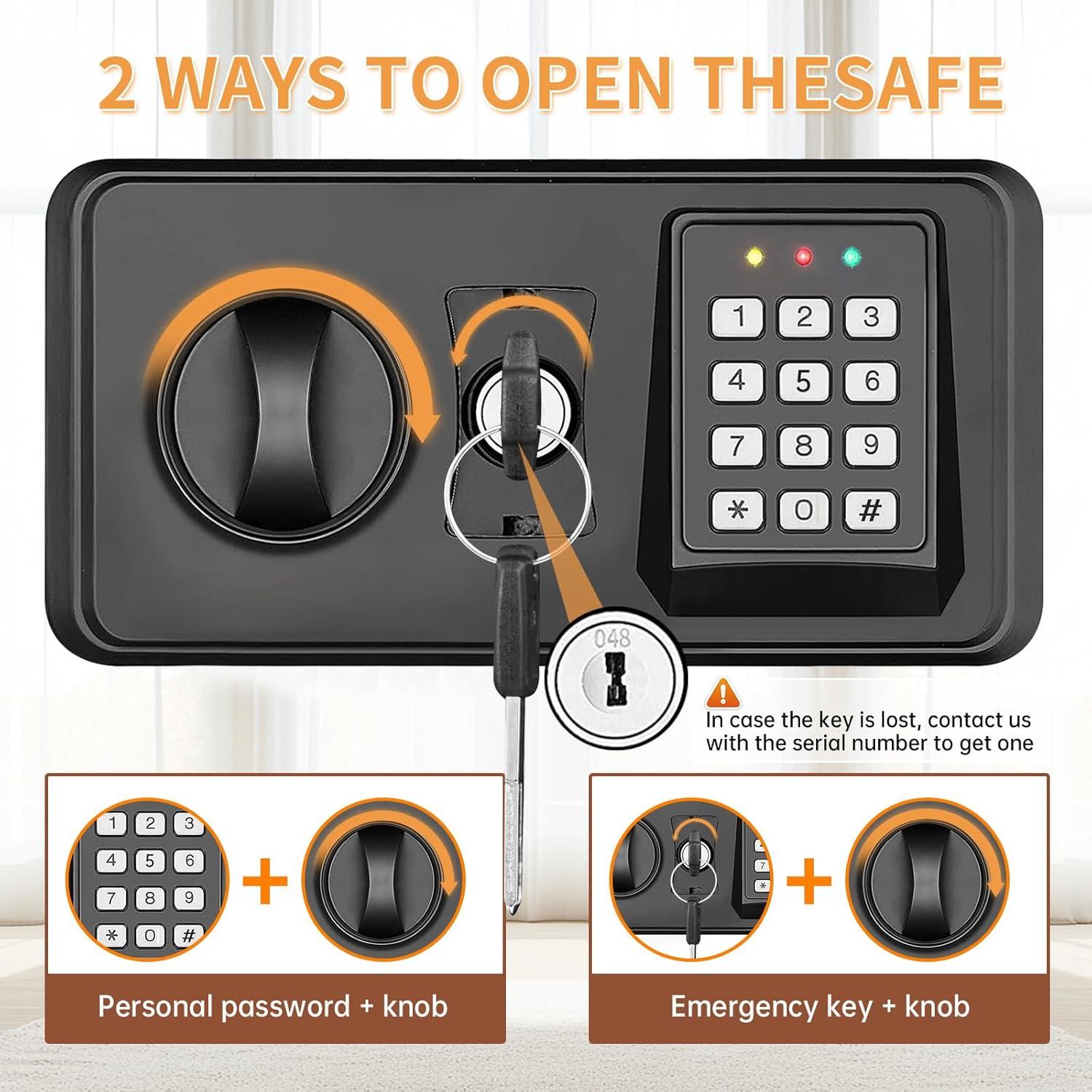 Caja Fuerte Digital Homirxan 1.2 Pies Cúbicos a Prueba de Fuego