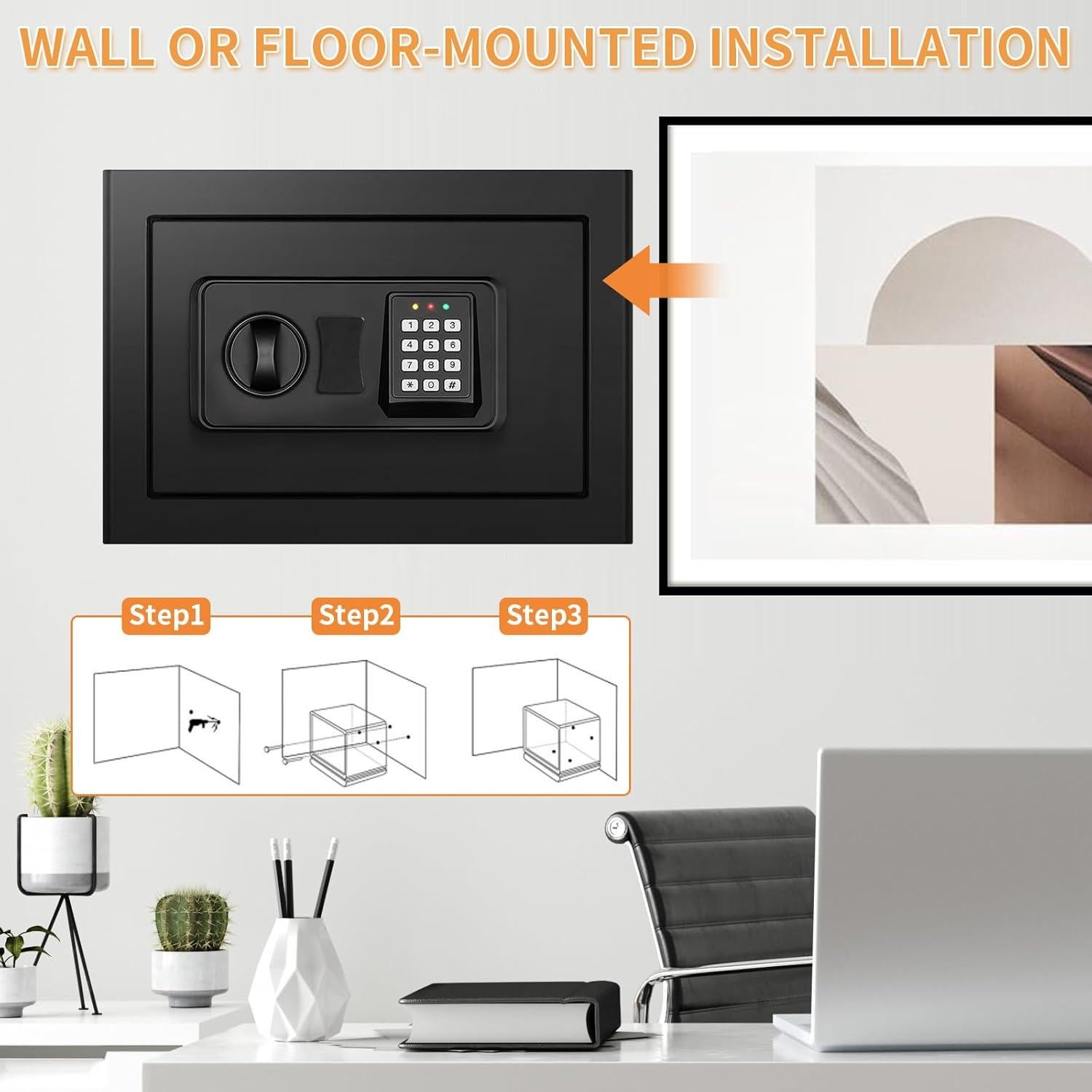 Caja Fuerte Digital Homirxan 1.2 Pies Cúbicos a Prueba de Fuego