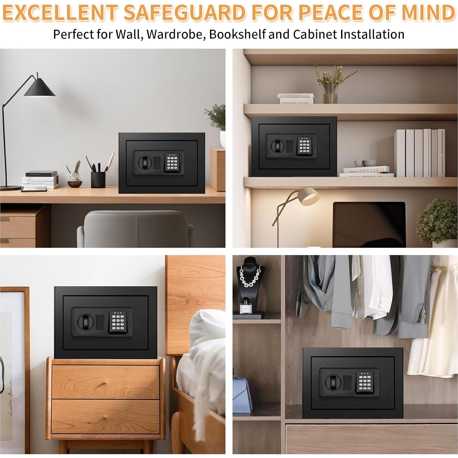 Caja Fuerte Digital Homirxan 1.2 Pies Cúbicos a Prueba de Fuego