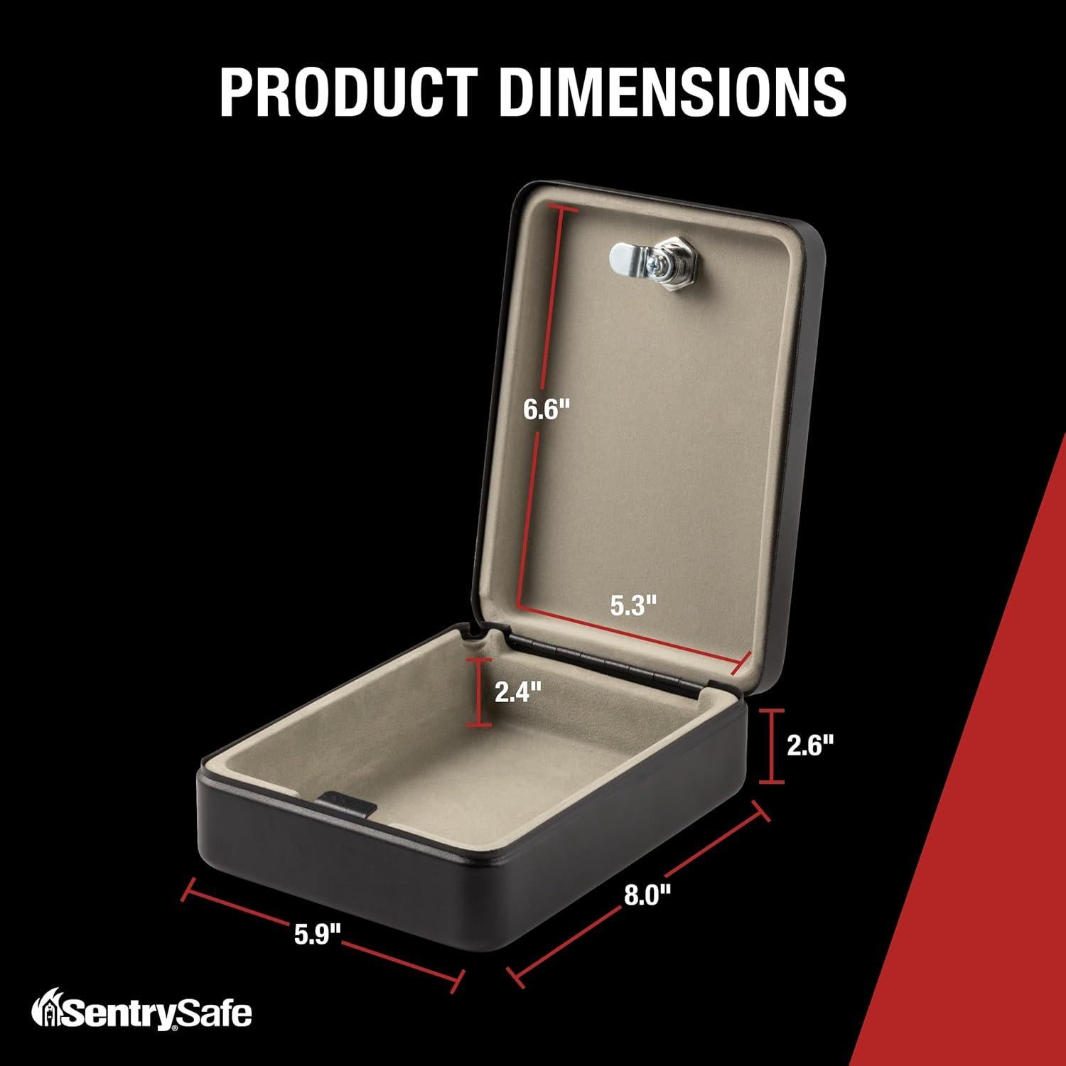 Caja Fuerte Pequeña SentrySafe con Cerradura de Llave - Negra