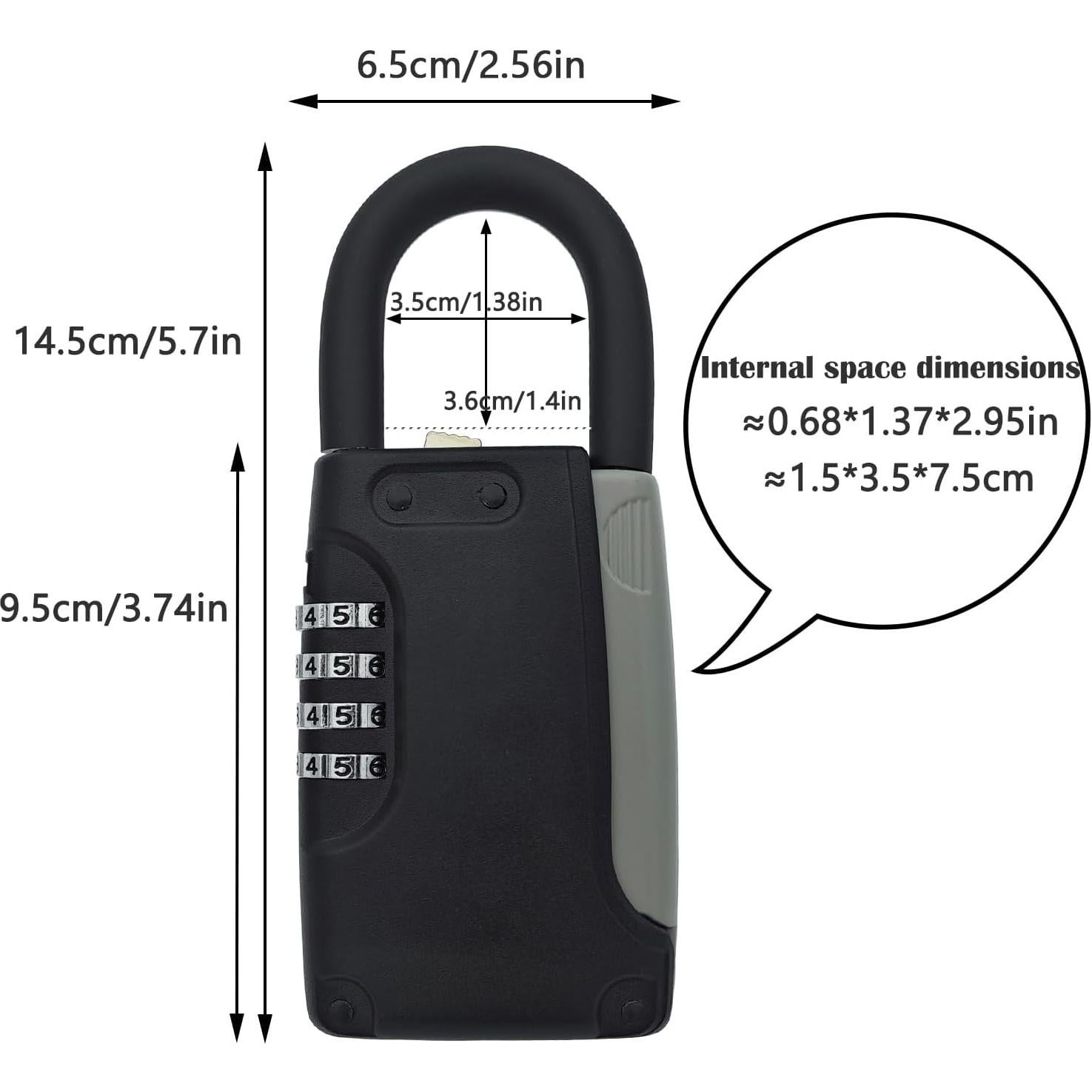 Caja de Seguridad para Llaves Lexng, Cerradura de Código, Negra