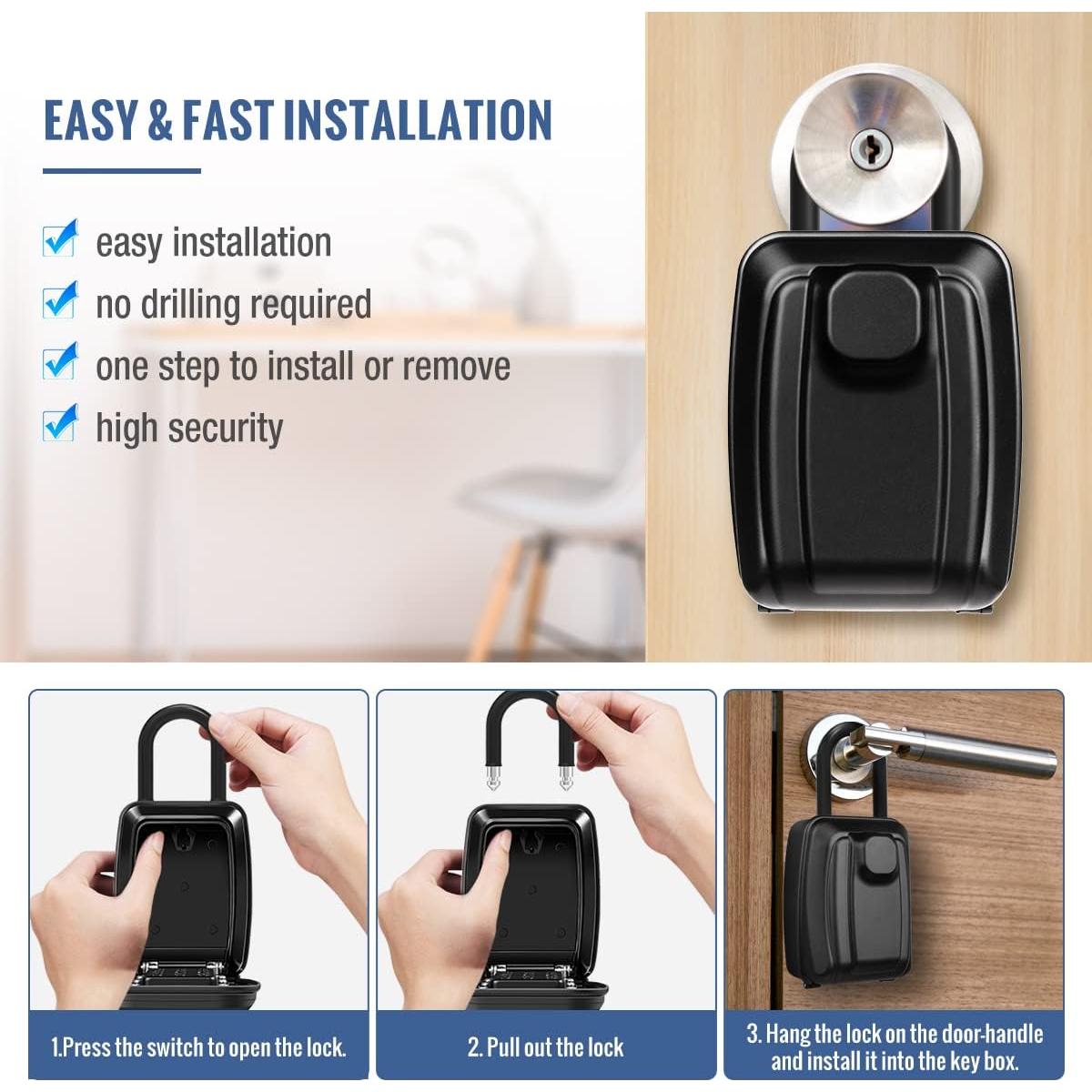 Caja de Llave con Combinación HUANLANG para Exterior 12 Dígitos