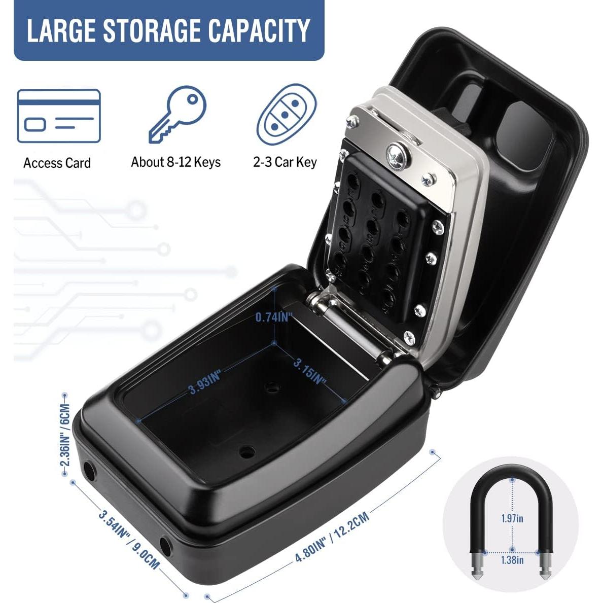 Caja de Llave con Combinación HUANLANG para Exterior 12 Dígitos